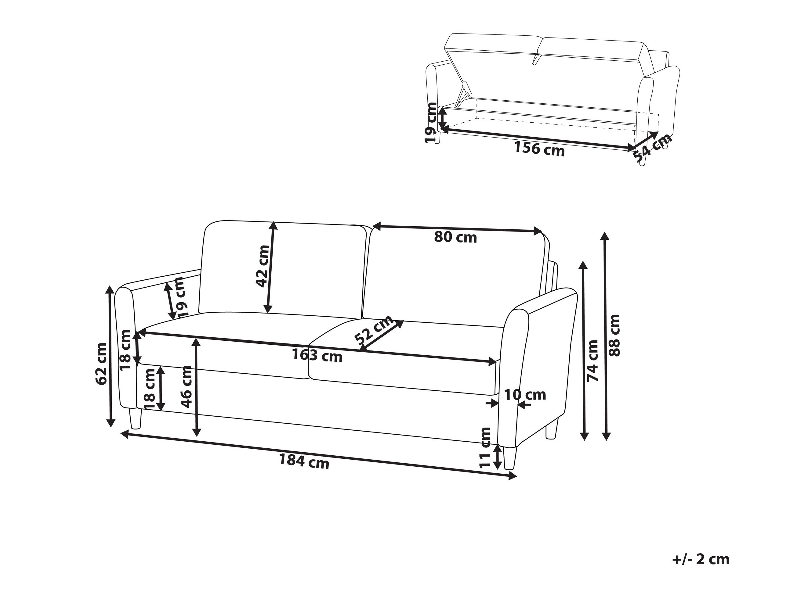 Диван Berwyn 2721 (Сив)