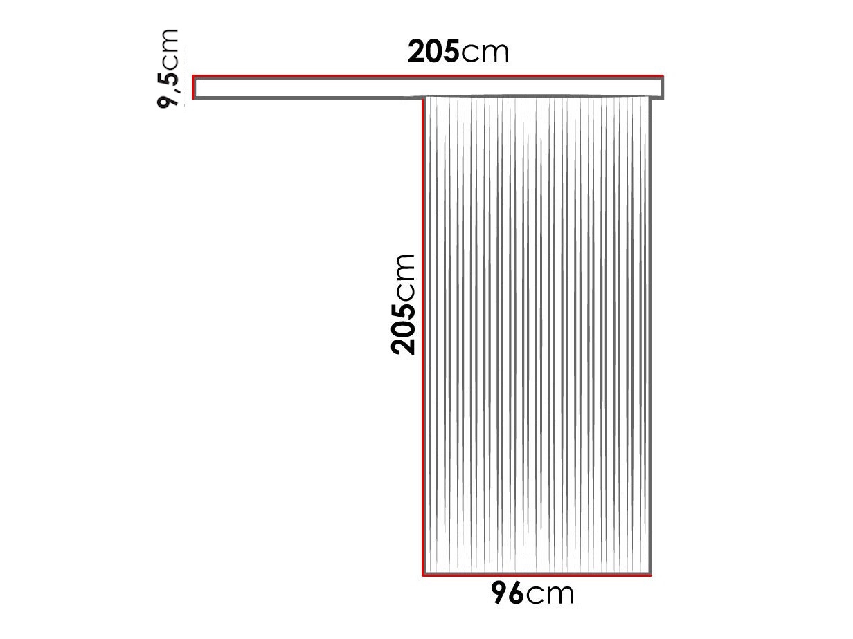Плъзгаща се врата Dover 203 (Сонома дъб + Черен)