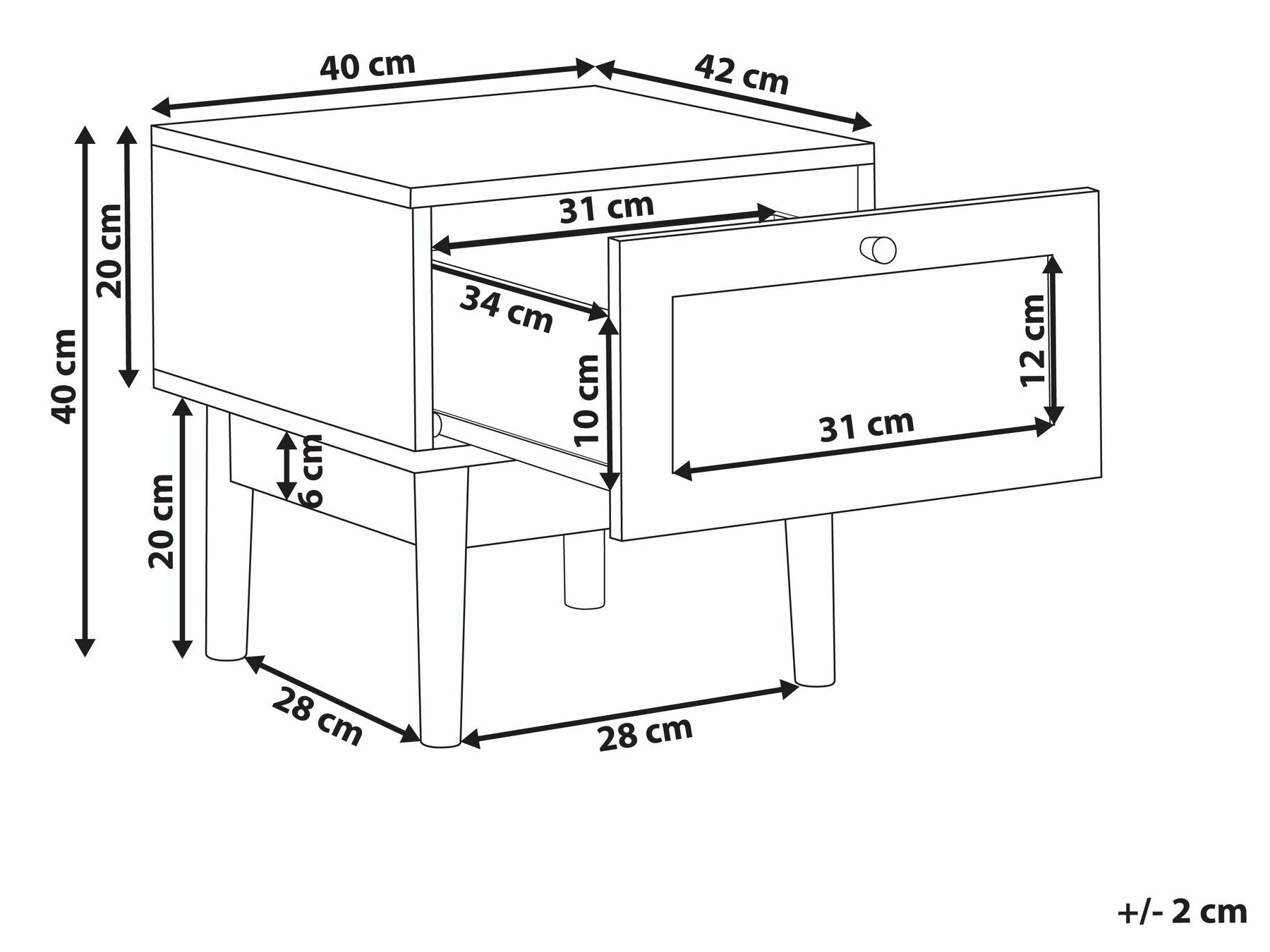 Нощно шкафче Berwyn 2660