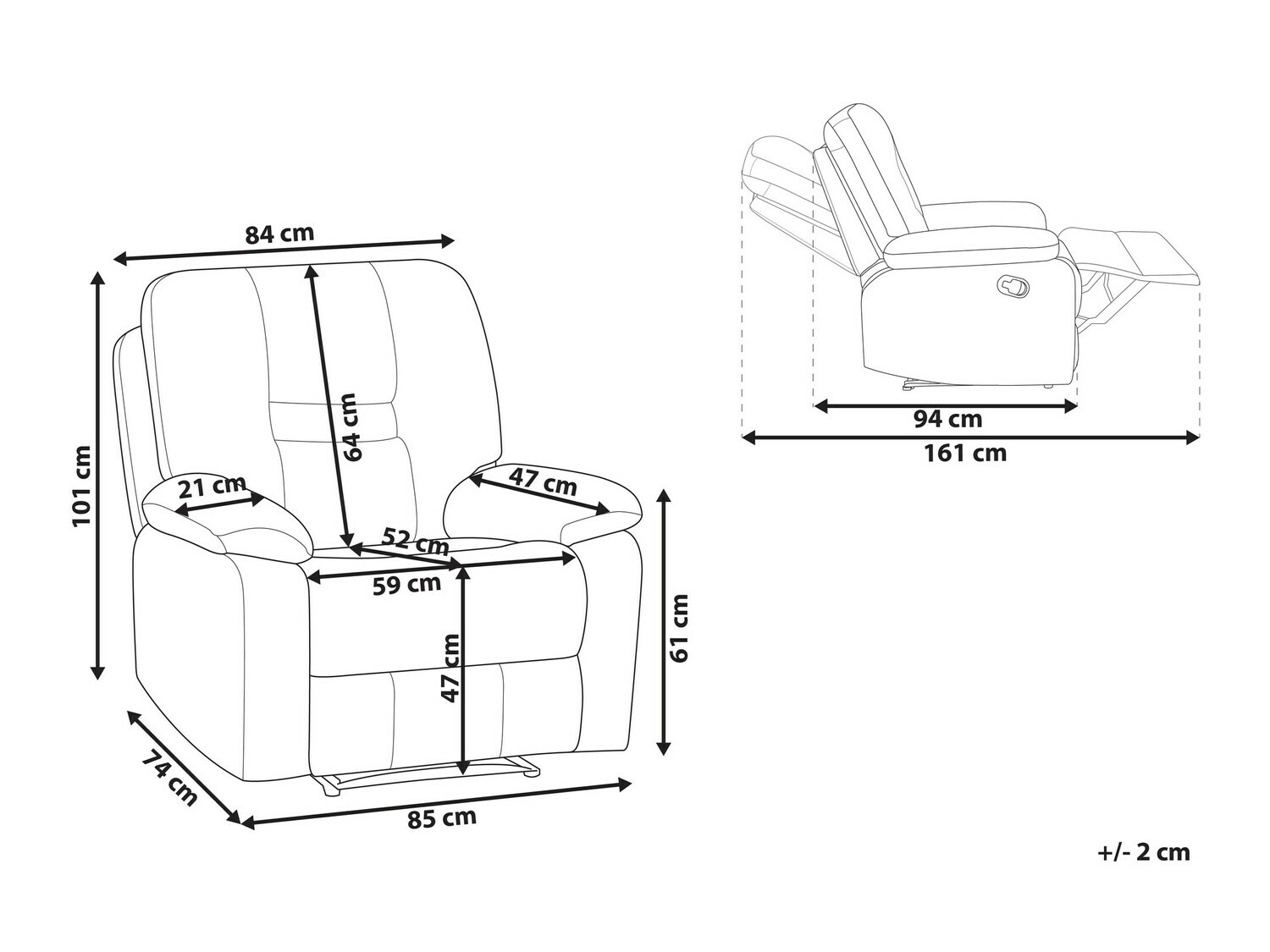 Реклайнер Tivlira 109 (Бежов)