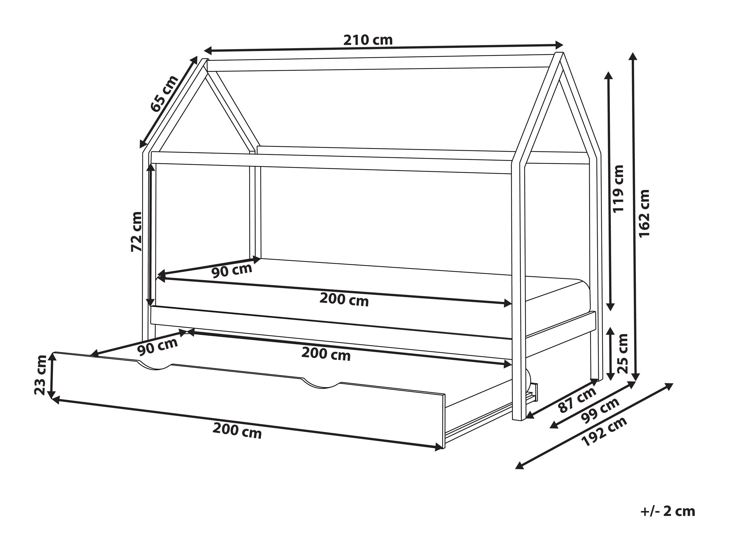 Легло Berwyn 2833 (Ярък дърво)