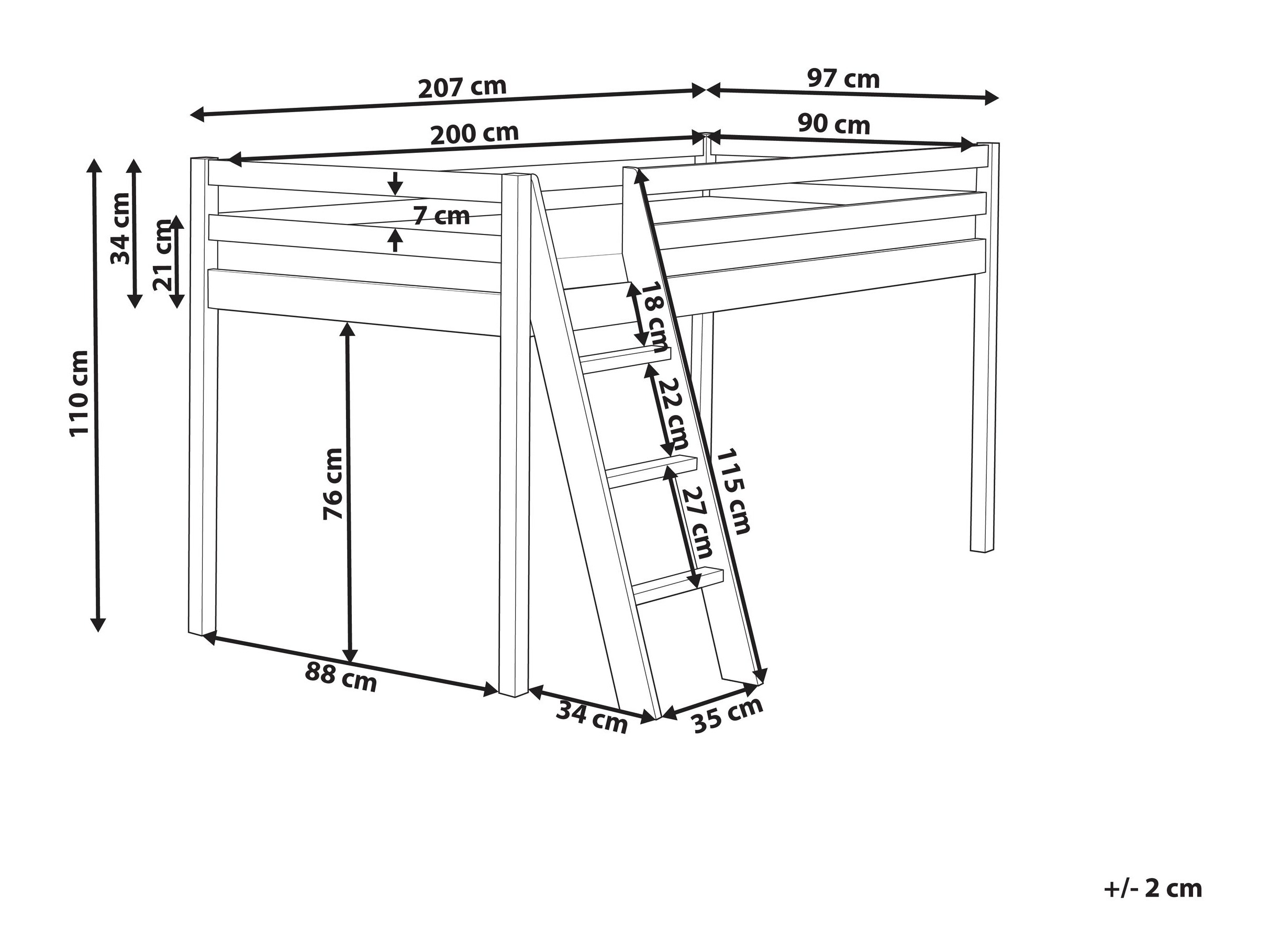Високо легло Berwyn 2831 (Роза)
