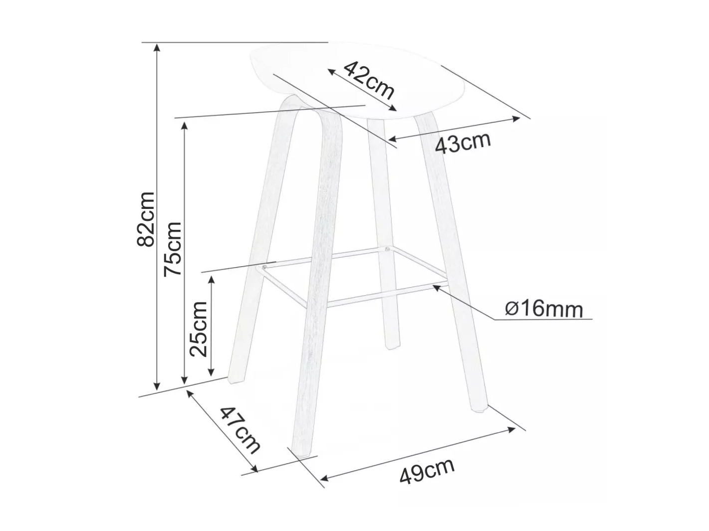 Бар стол Detroit 916
