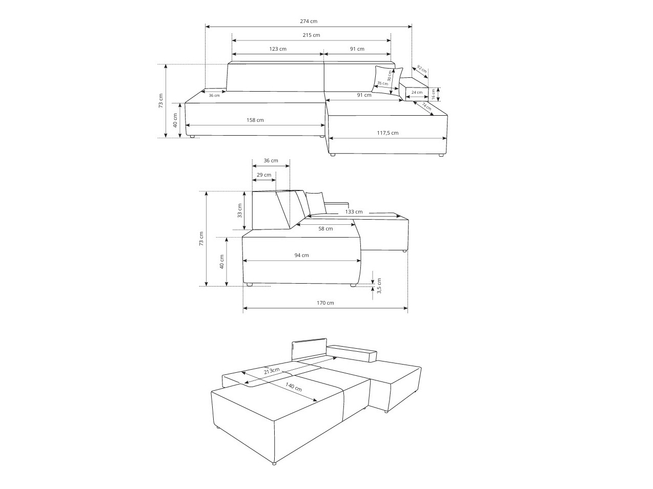 Ъглов диван Kingston 187 (Tilia 11)