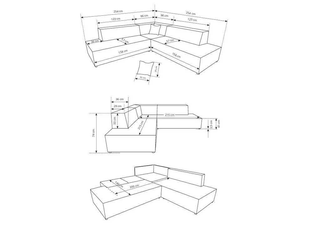 Ъглов диван Kingston 188 (Tilia 01)