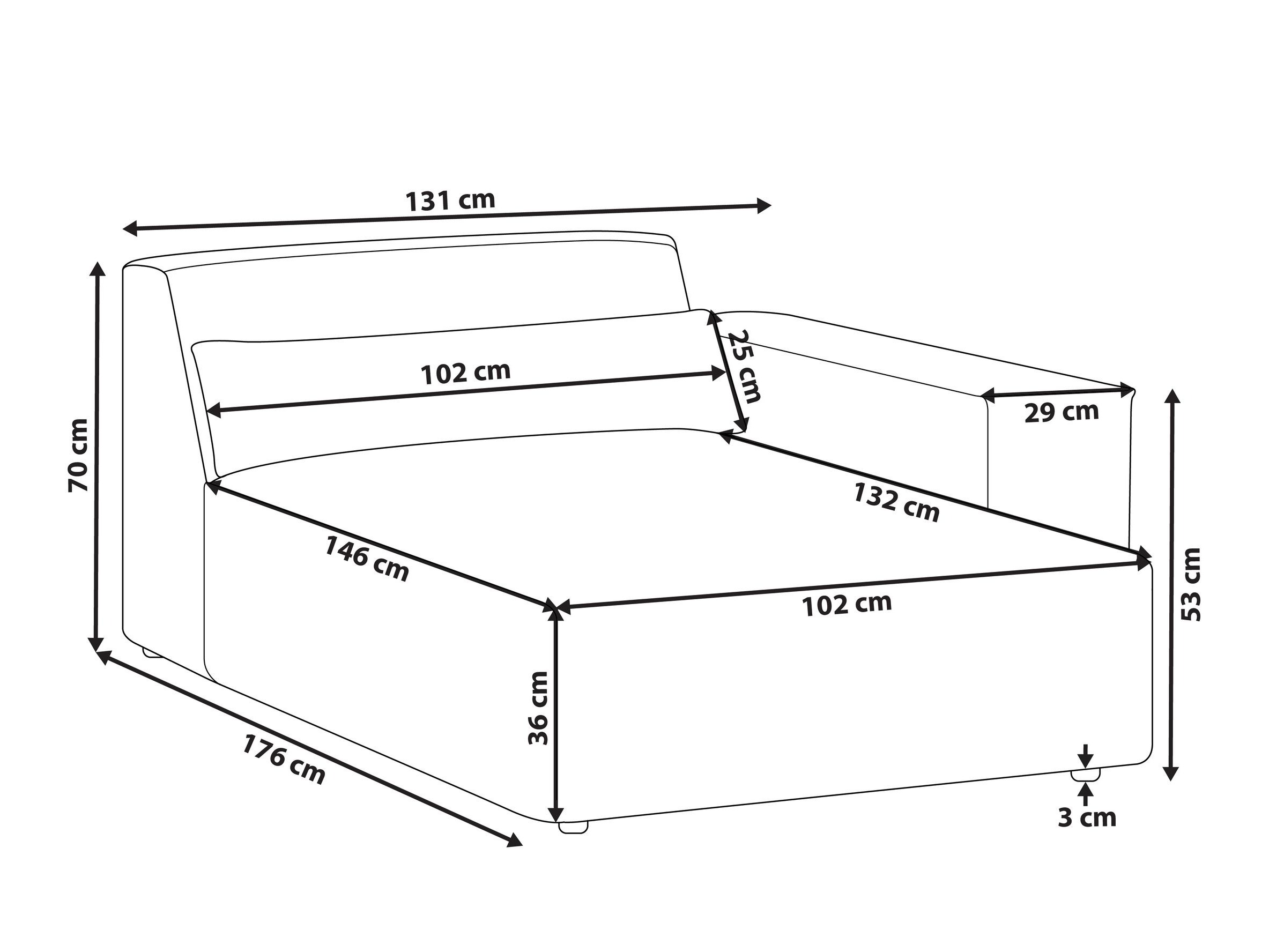 Кушетка Berwyn 2842 (Светло бежово)