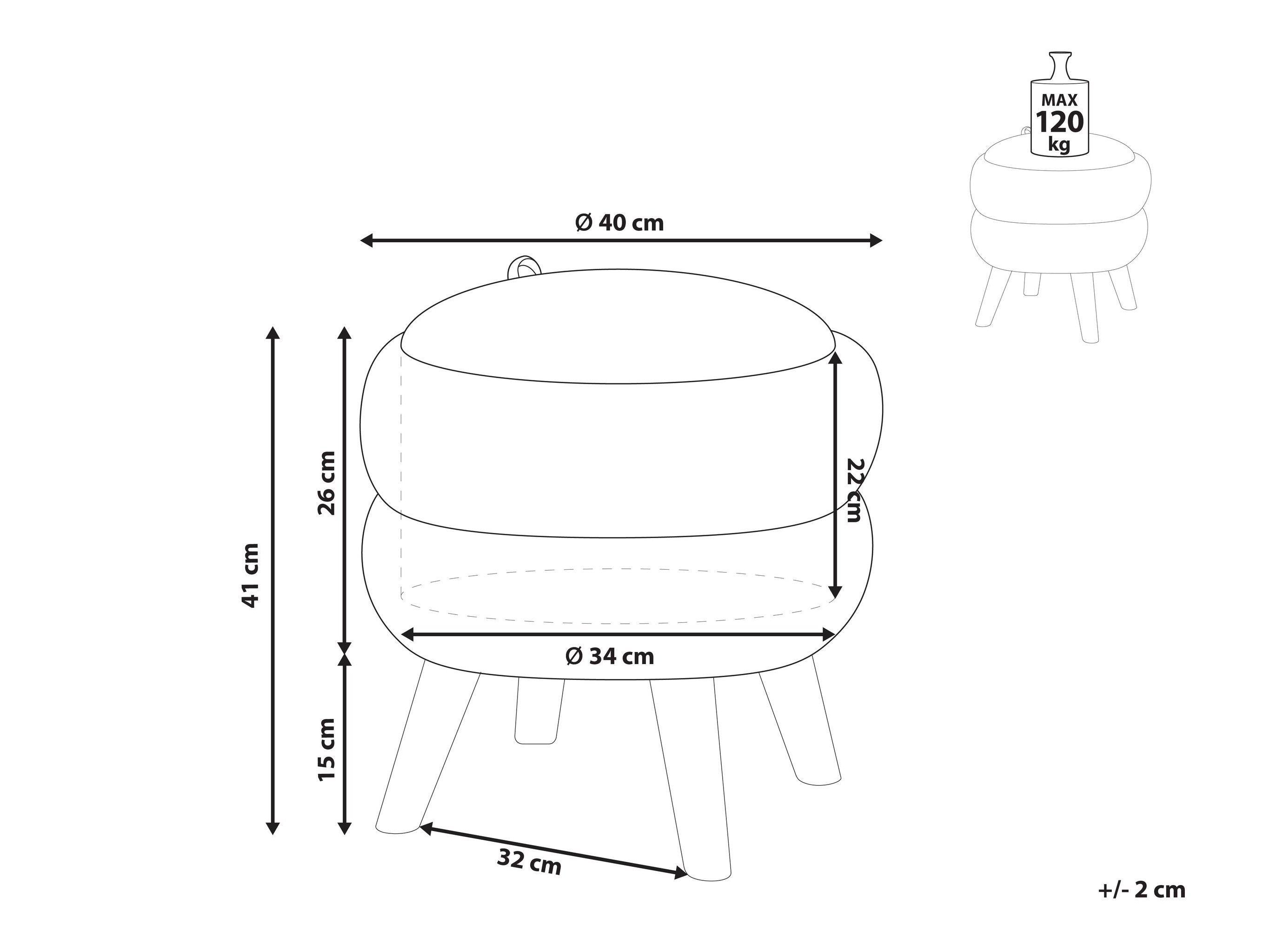 Табуретка Berwyn 2849 (Син)