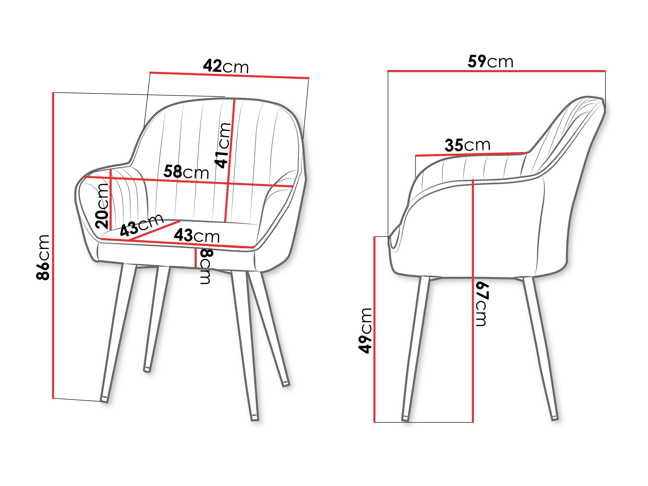 Стол Comfivo Hilaritas VIII (Черен)