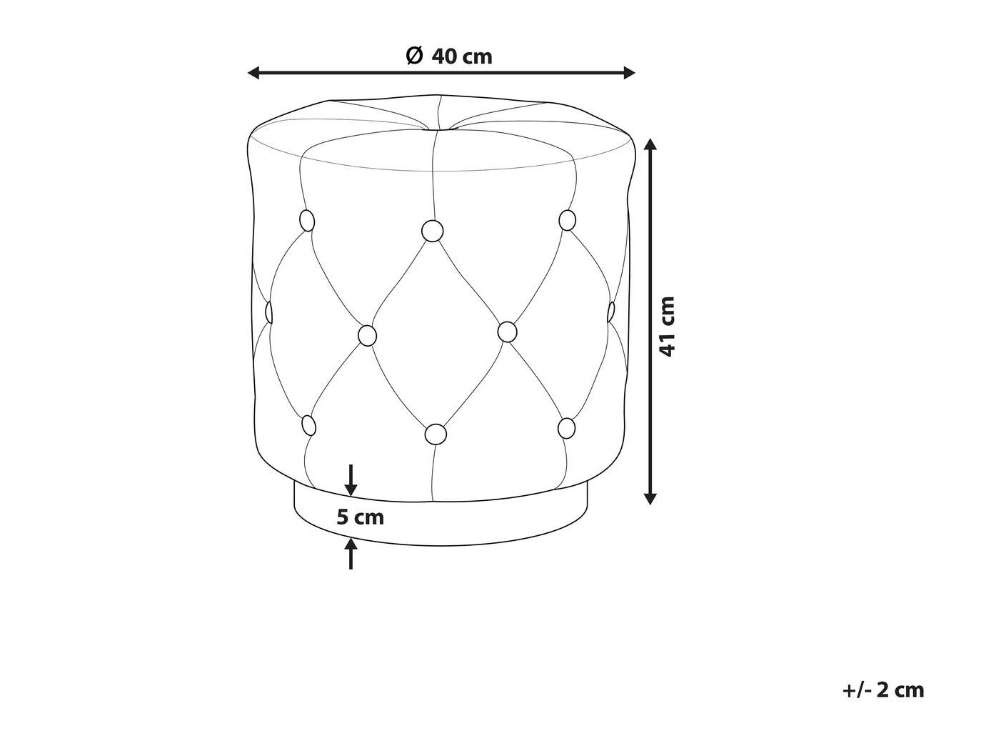 Табуретка Berwyn 2856 (Черен)