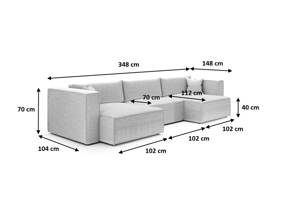 Ъглов диван Franklin 114 (Poso 100)