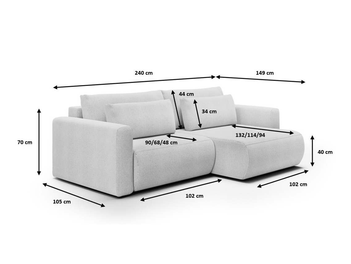 Ъглов диван Franklin 125 (Curio 09)