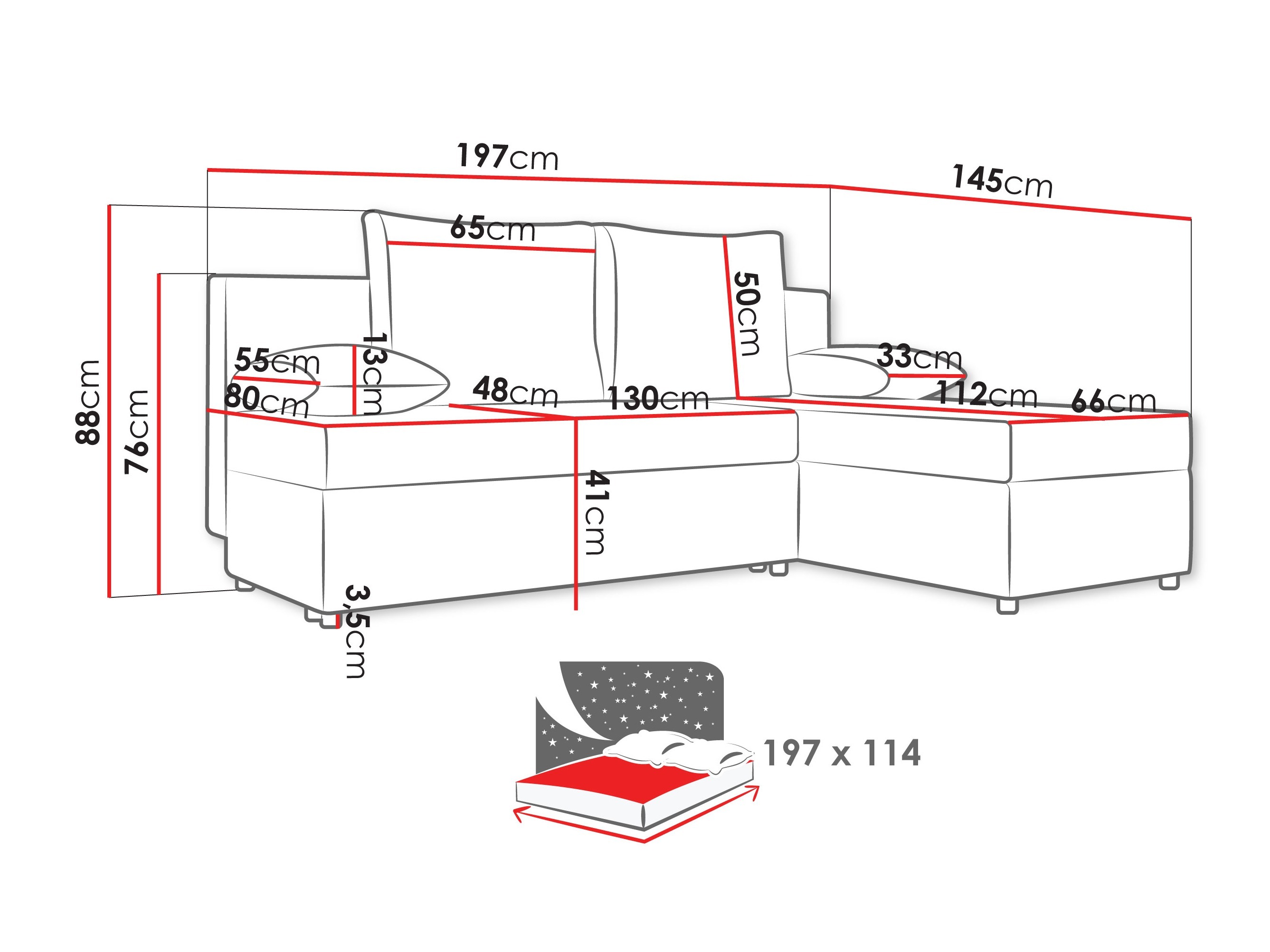 Ъглов диван Euclid 100 (Poso 110)