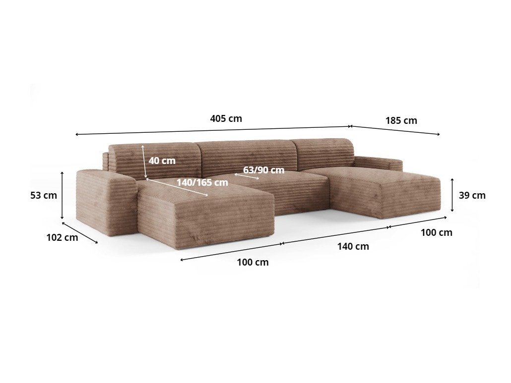 Ъглов диван Franklin 143 (Tilia 77)