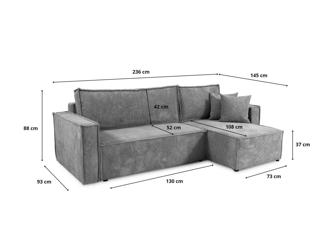 Ъглов диван Franklin 147 (Poso 02)