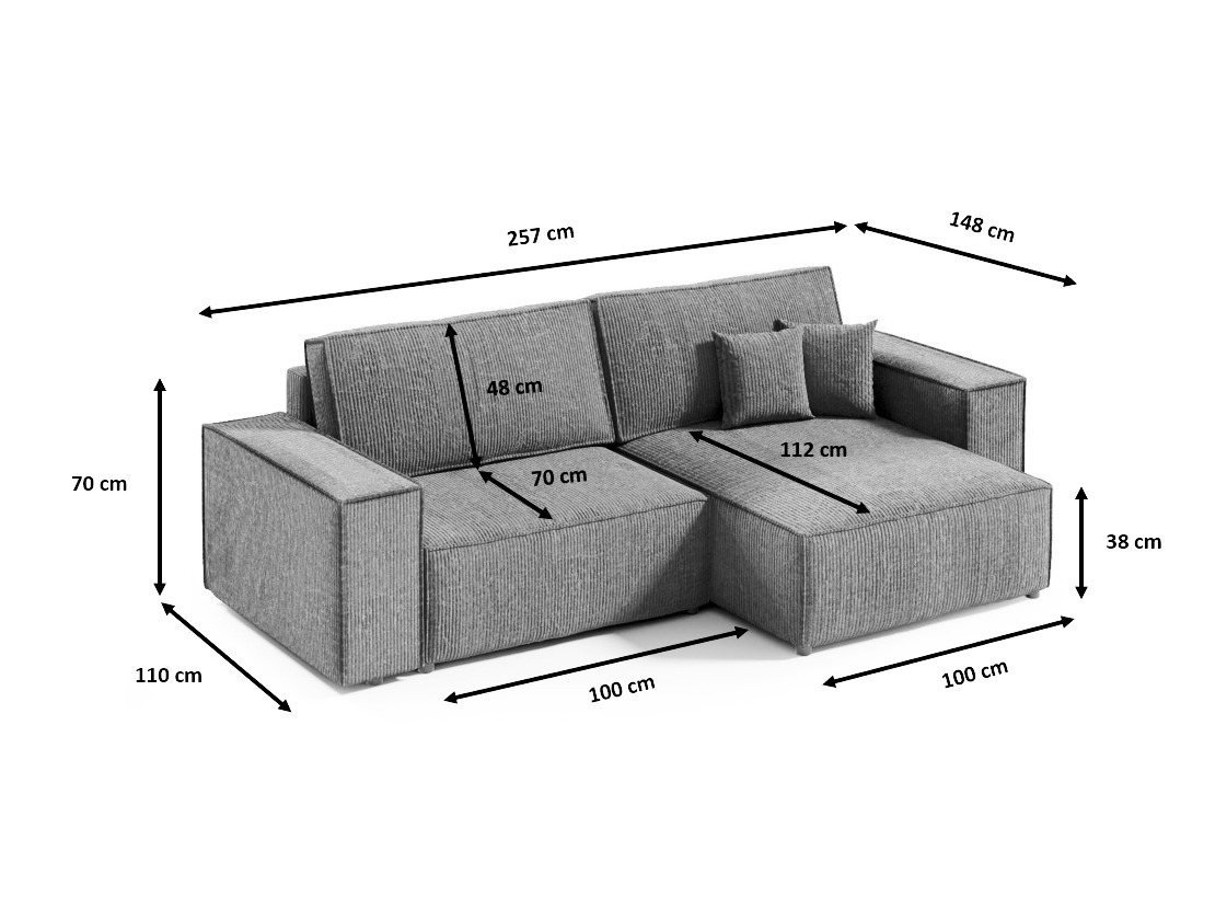Ъглов диван Franklin 148 (Poso 100)