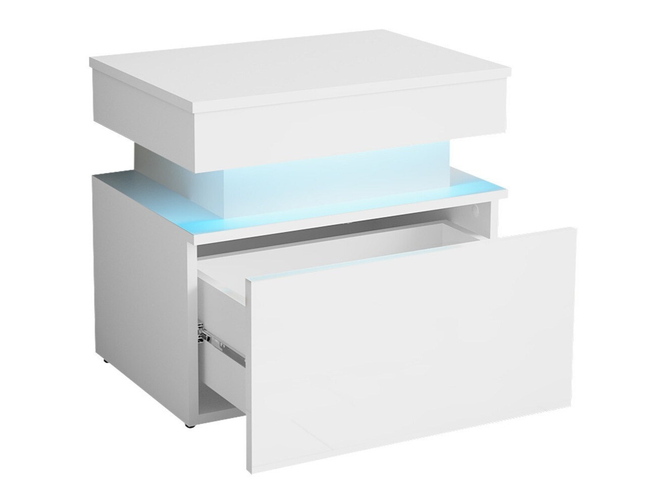 Нощно шкафче Monfero (Черен + Черен гланц)