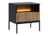 Нощно шкафче Soferi 110 (Черен + Дъб уотан)