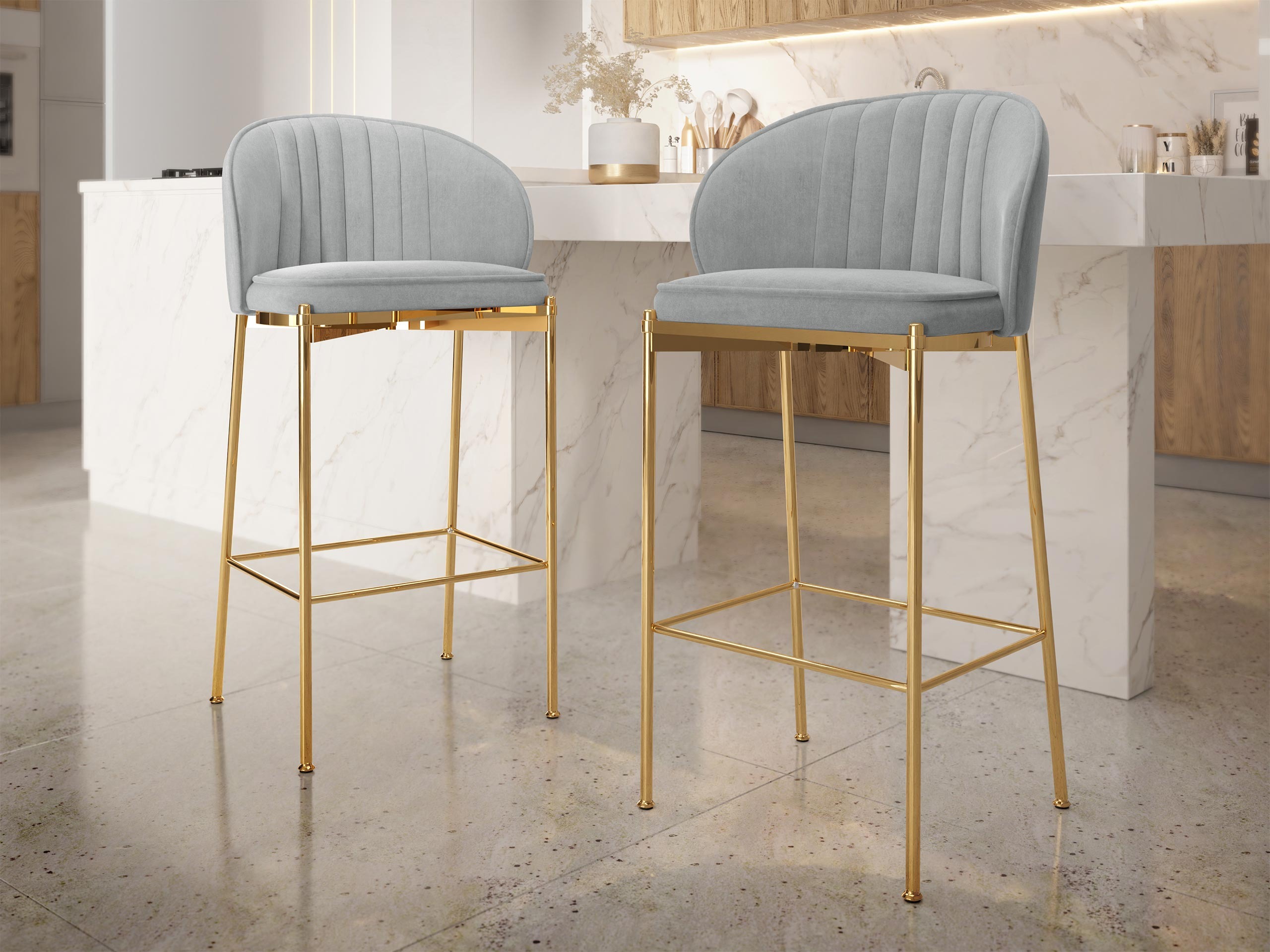 Бар стол Comfivo Hilaritas VI (Сив)