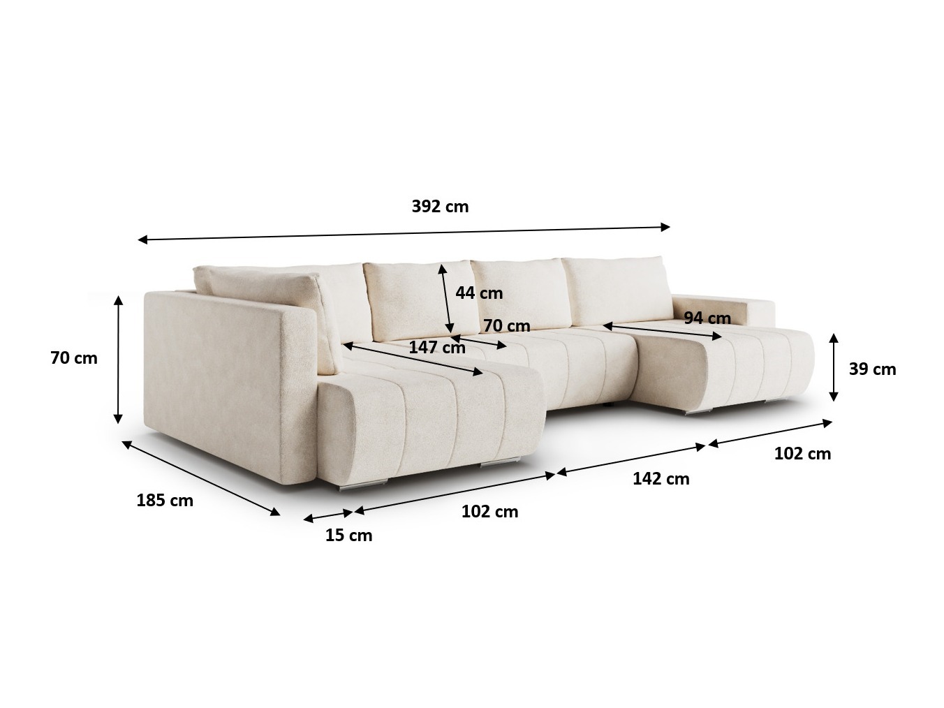 Ъглов диван Franklin 159 (Blur 18)