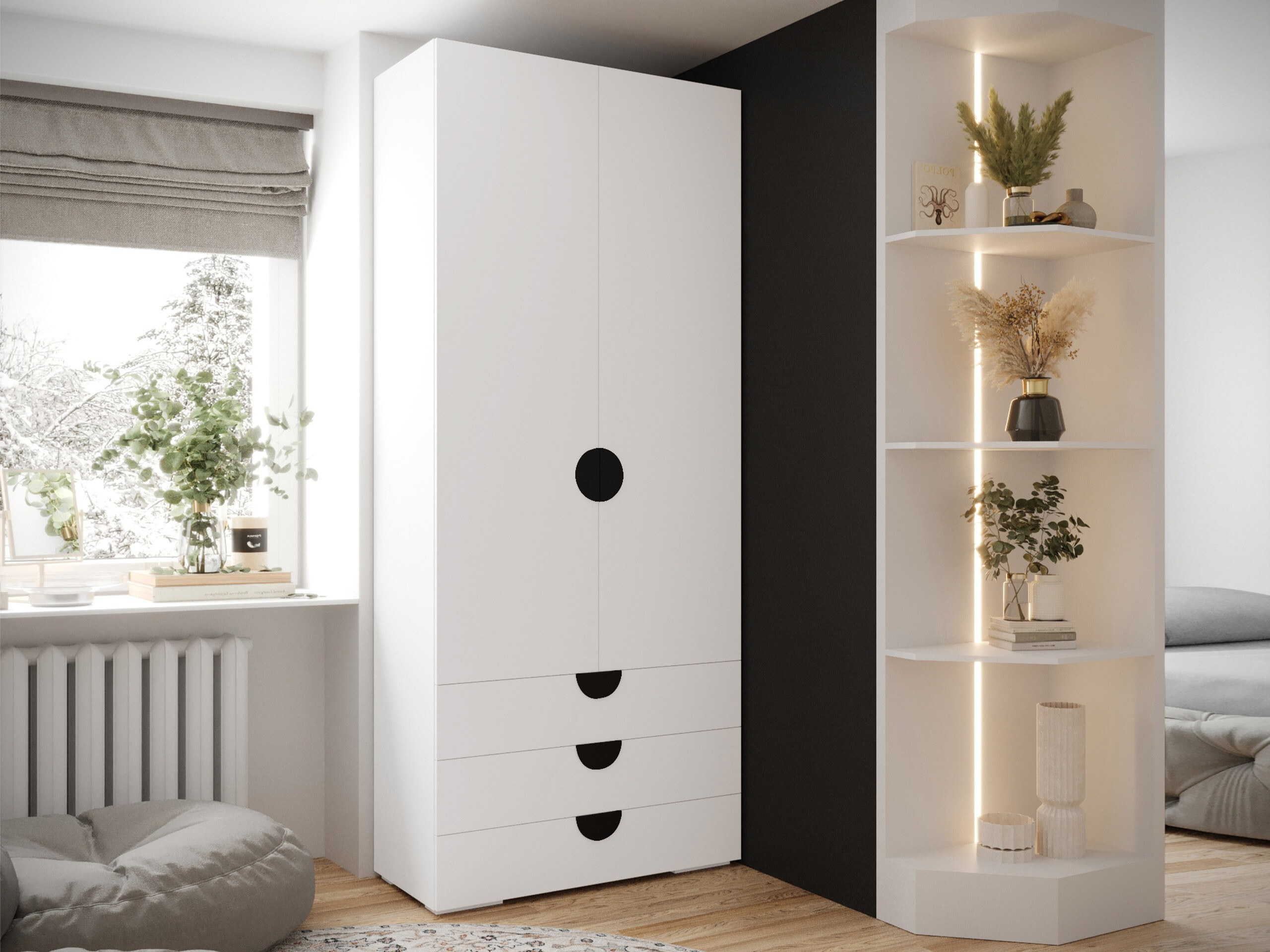 Гардероб Hartford 565 (Бял)