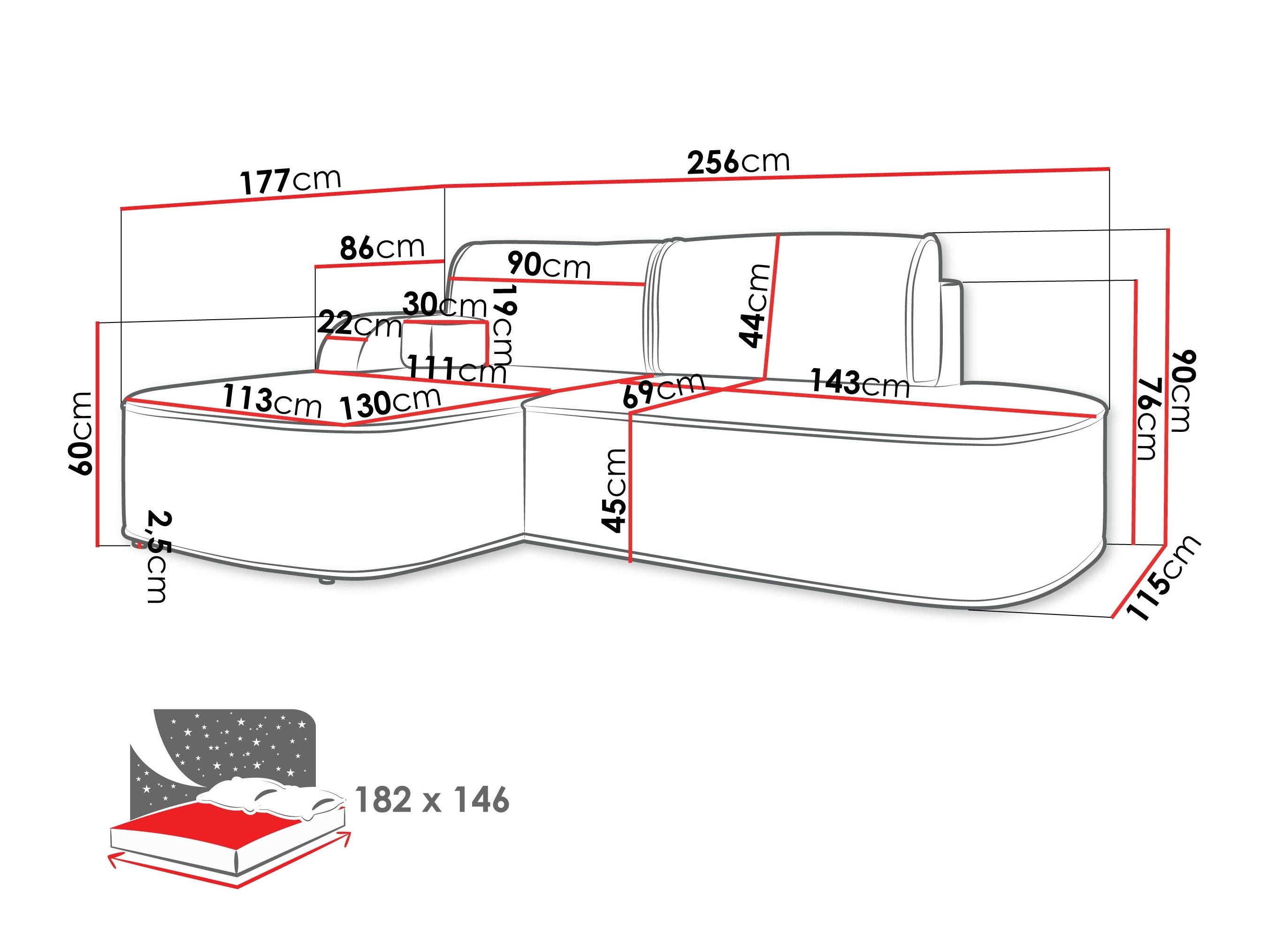 Ъглов диван Comfivo 464 (Coral 65)