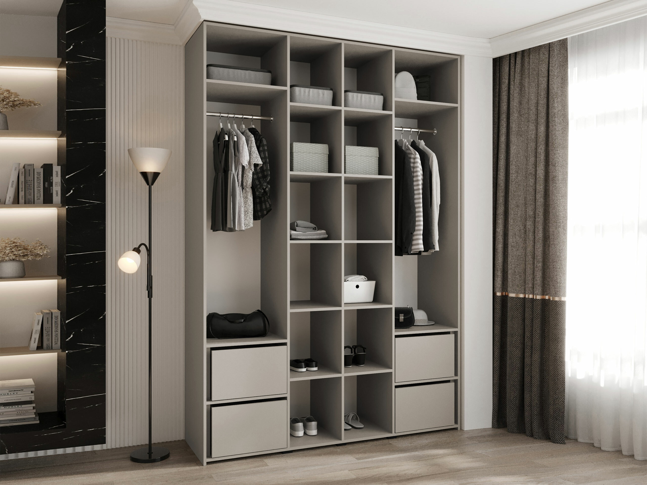 Гардероб Hartford 574 (Бял)