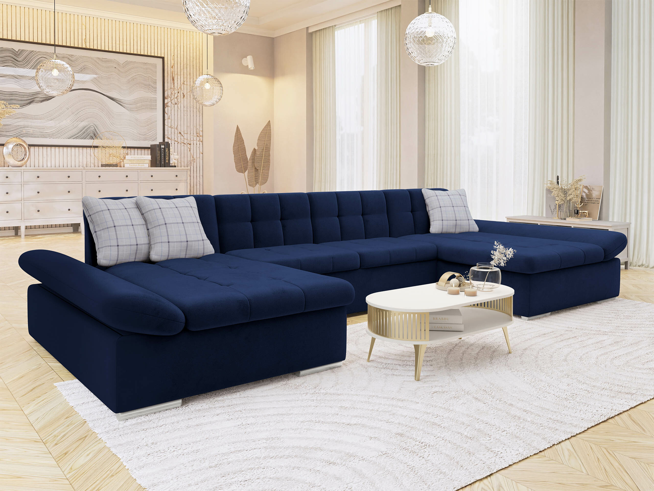Ъглов диван Comfivo Ficus (Magic Velvet 2216 + Senegal 818)