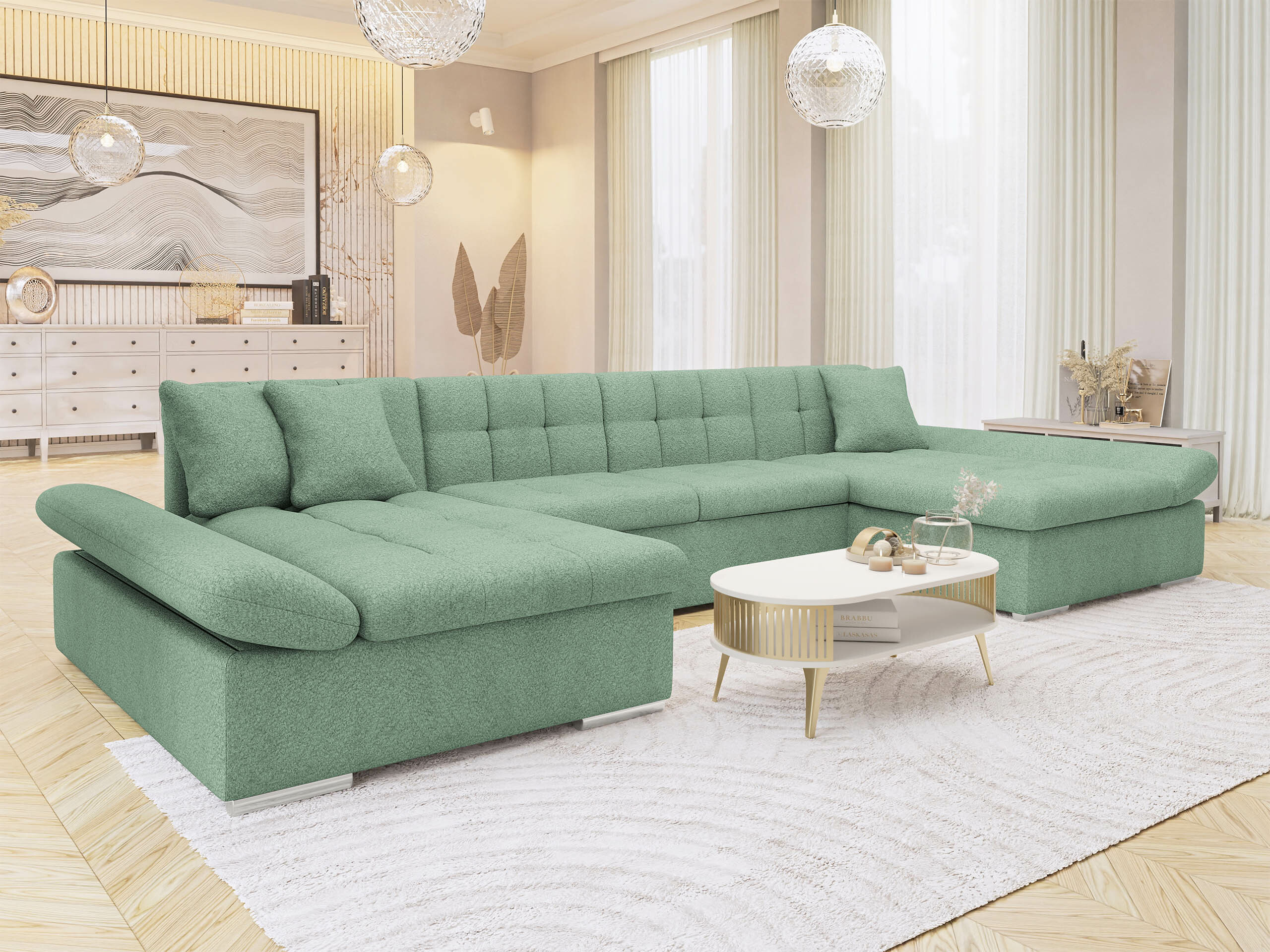 Ъглов диван Comfivo Ficus (Coral 55)