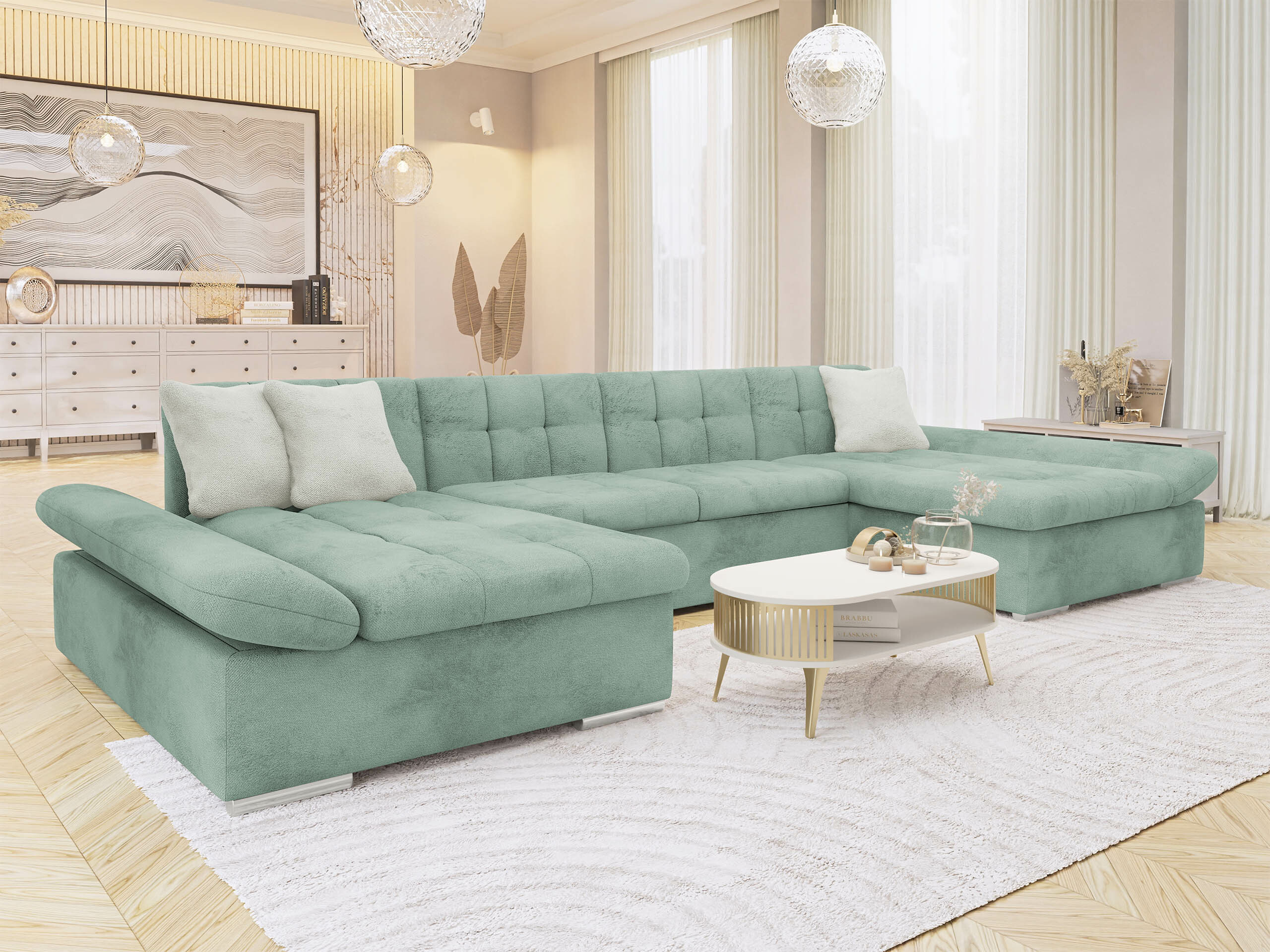 Ъглов диван Comfivo Ficus II (Sorriso 08 + Sorriso 06)