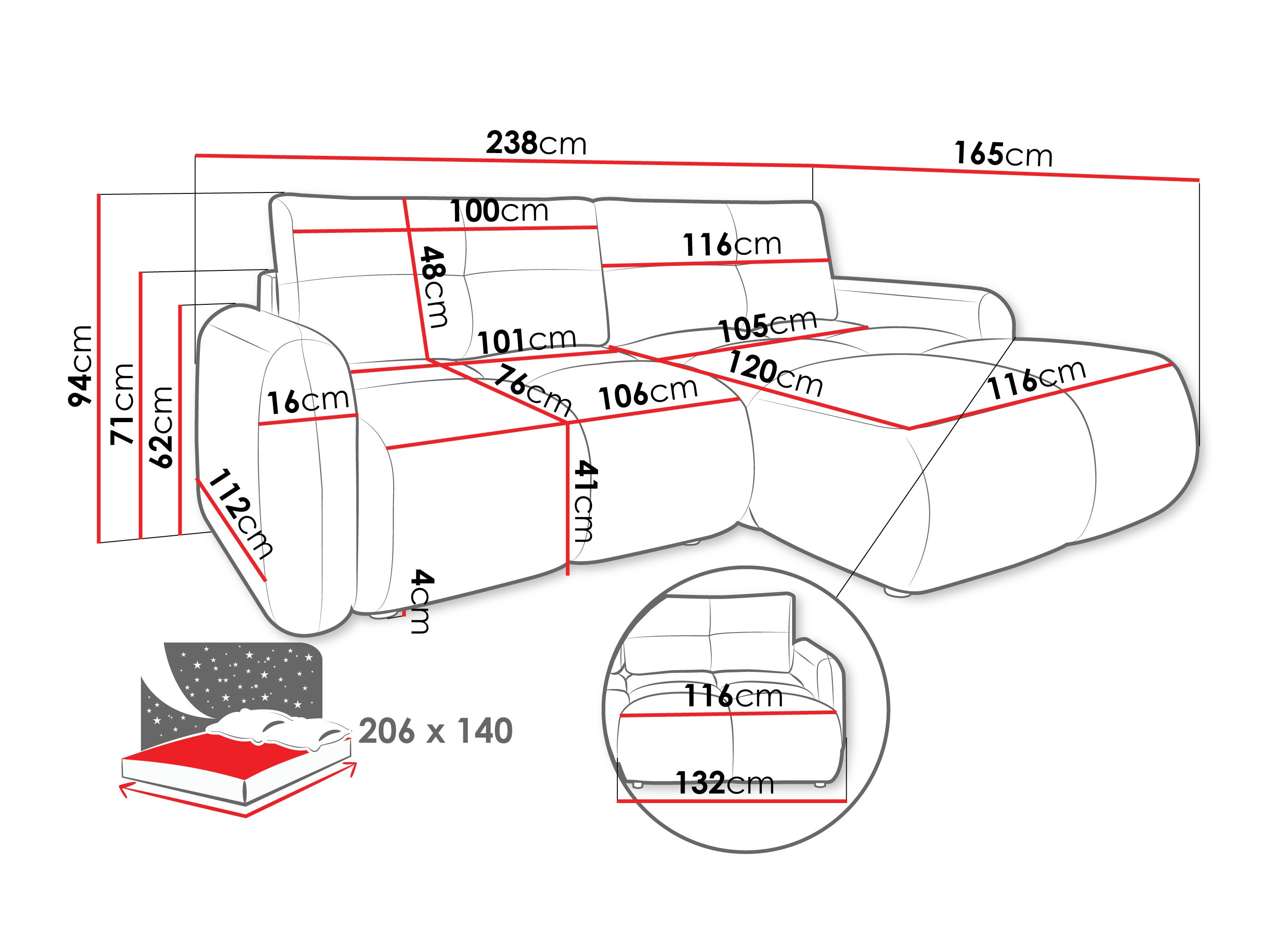 Ъглов диван Clinton 101 (Lambi 06)
