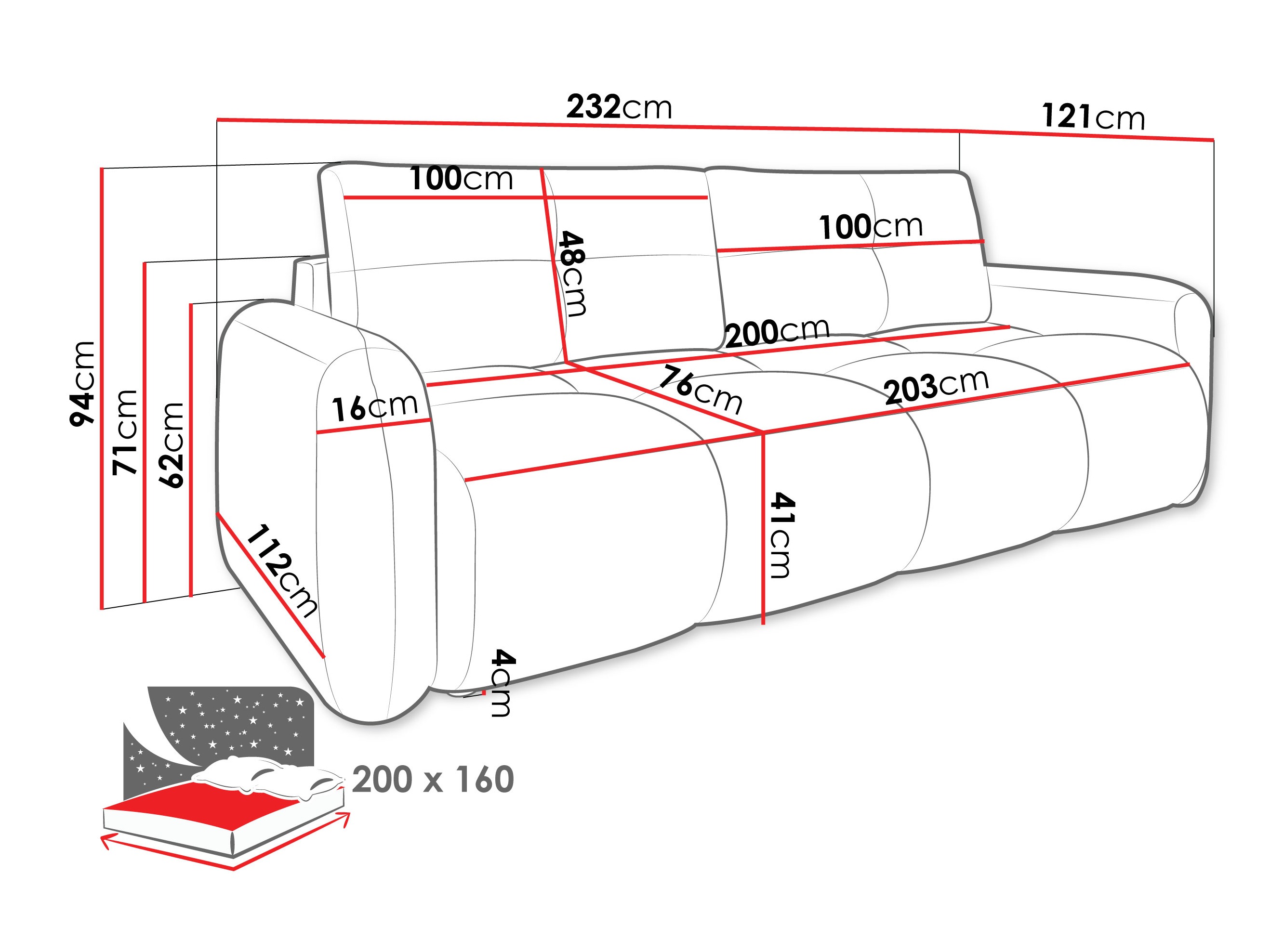 Разтегателен диван Clinton 100 (Lambi 06)
