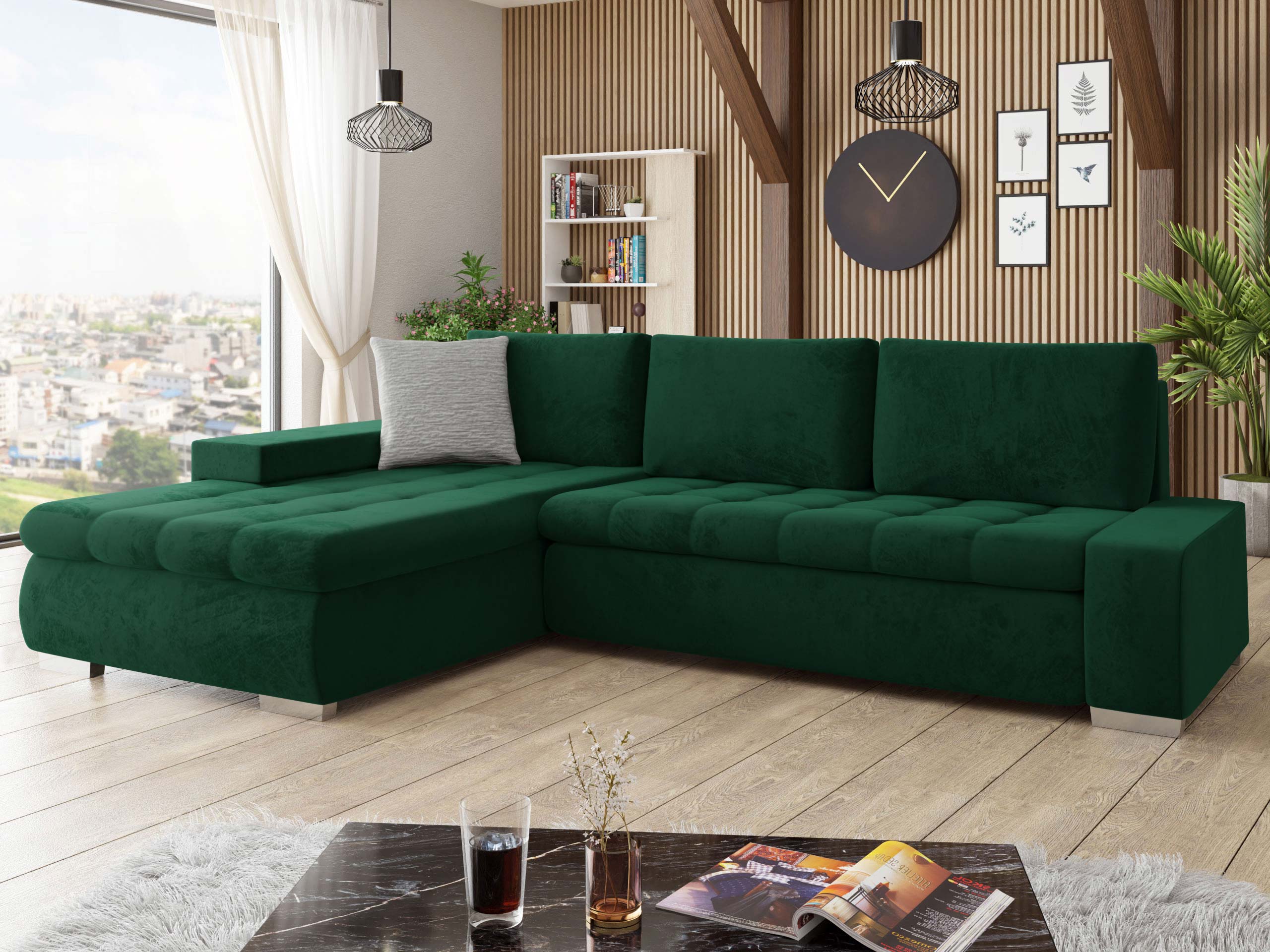 Ъглов диван Comfivo Nitor II (Piano 26 + Mokka 82)