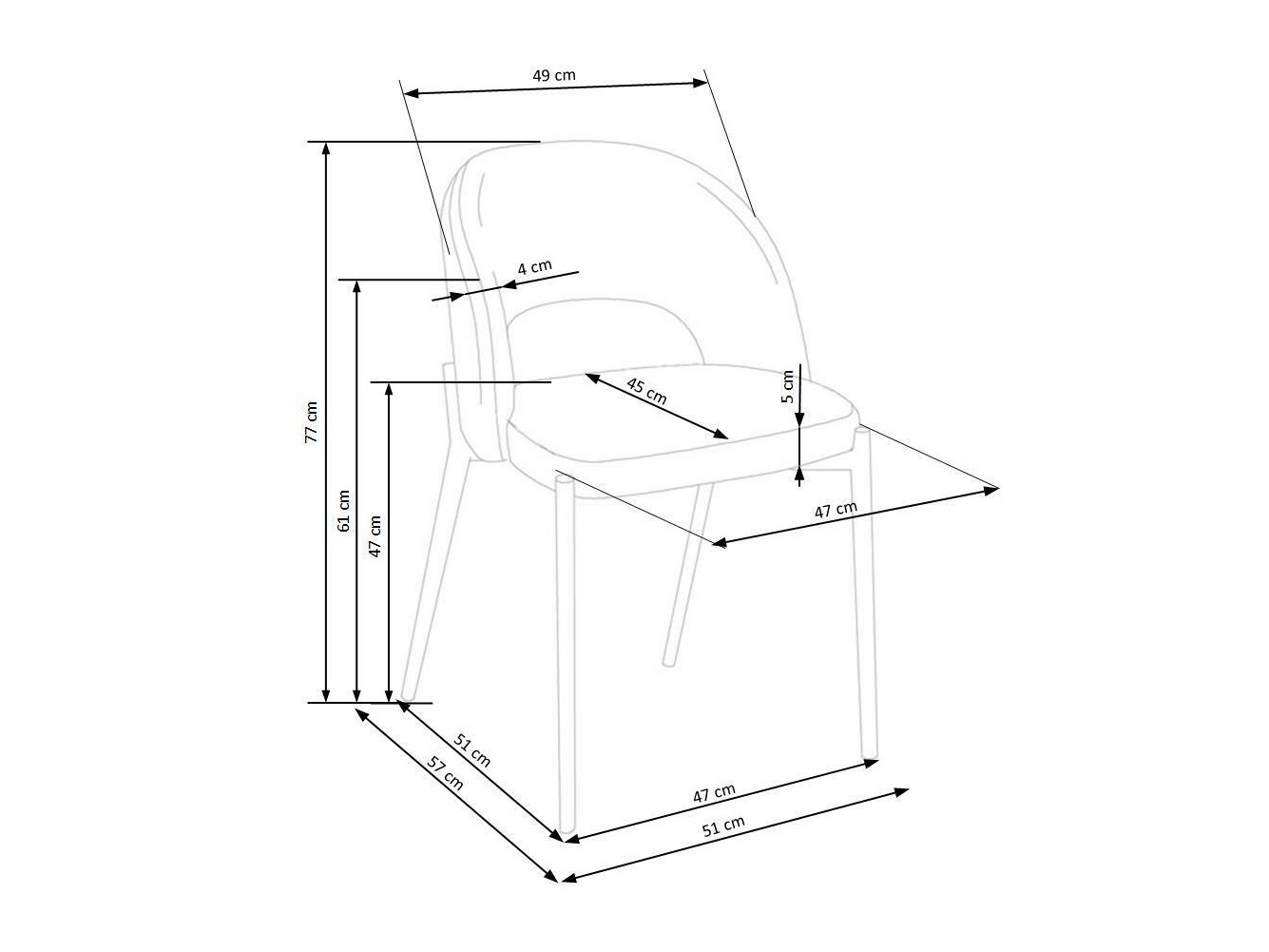 Стол Houston Virtus (Бежов + Черен)