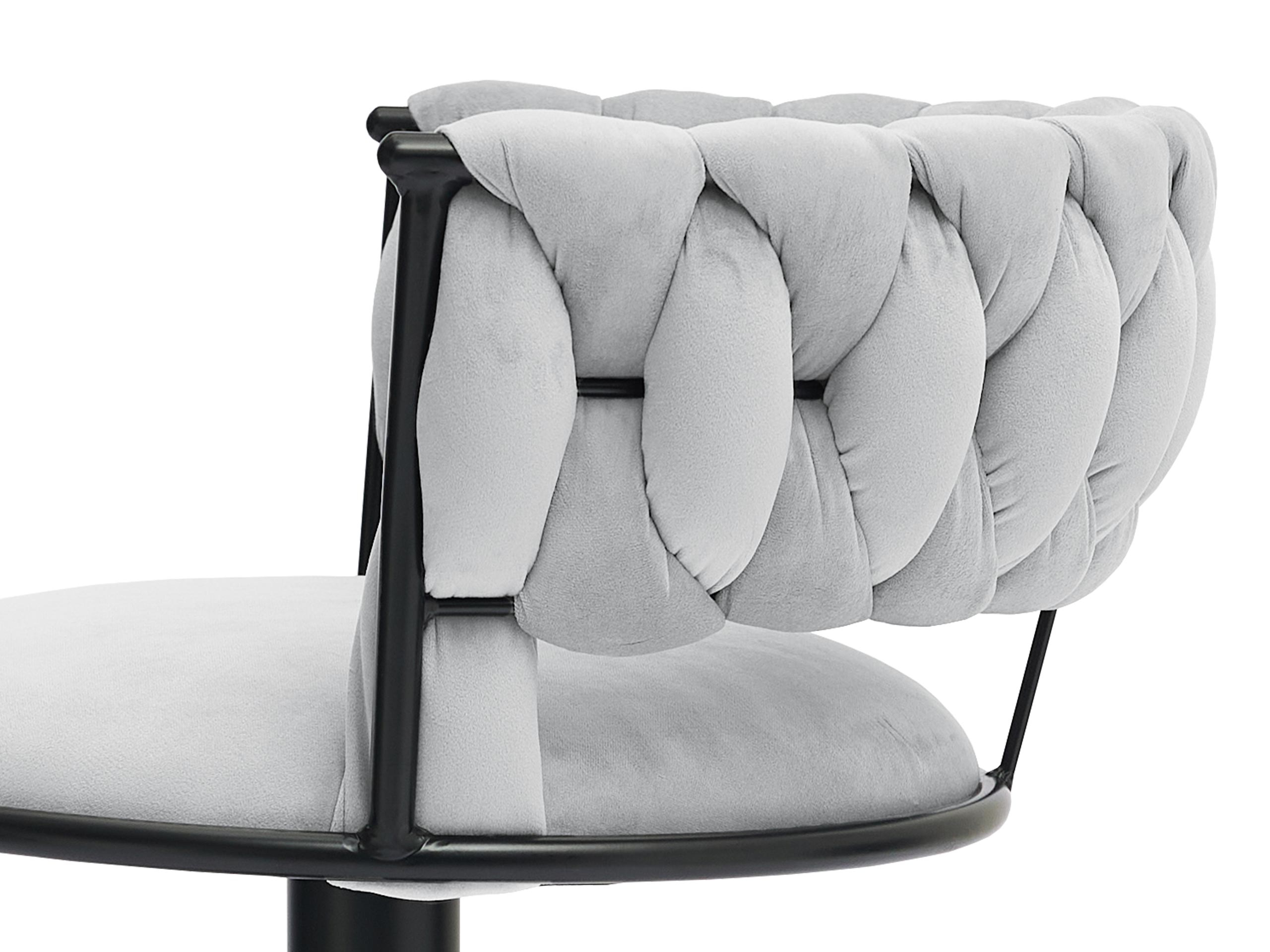 Бар стол Comfivo Hilaritas III (Сребро + Сив)