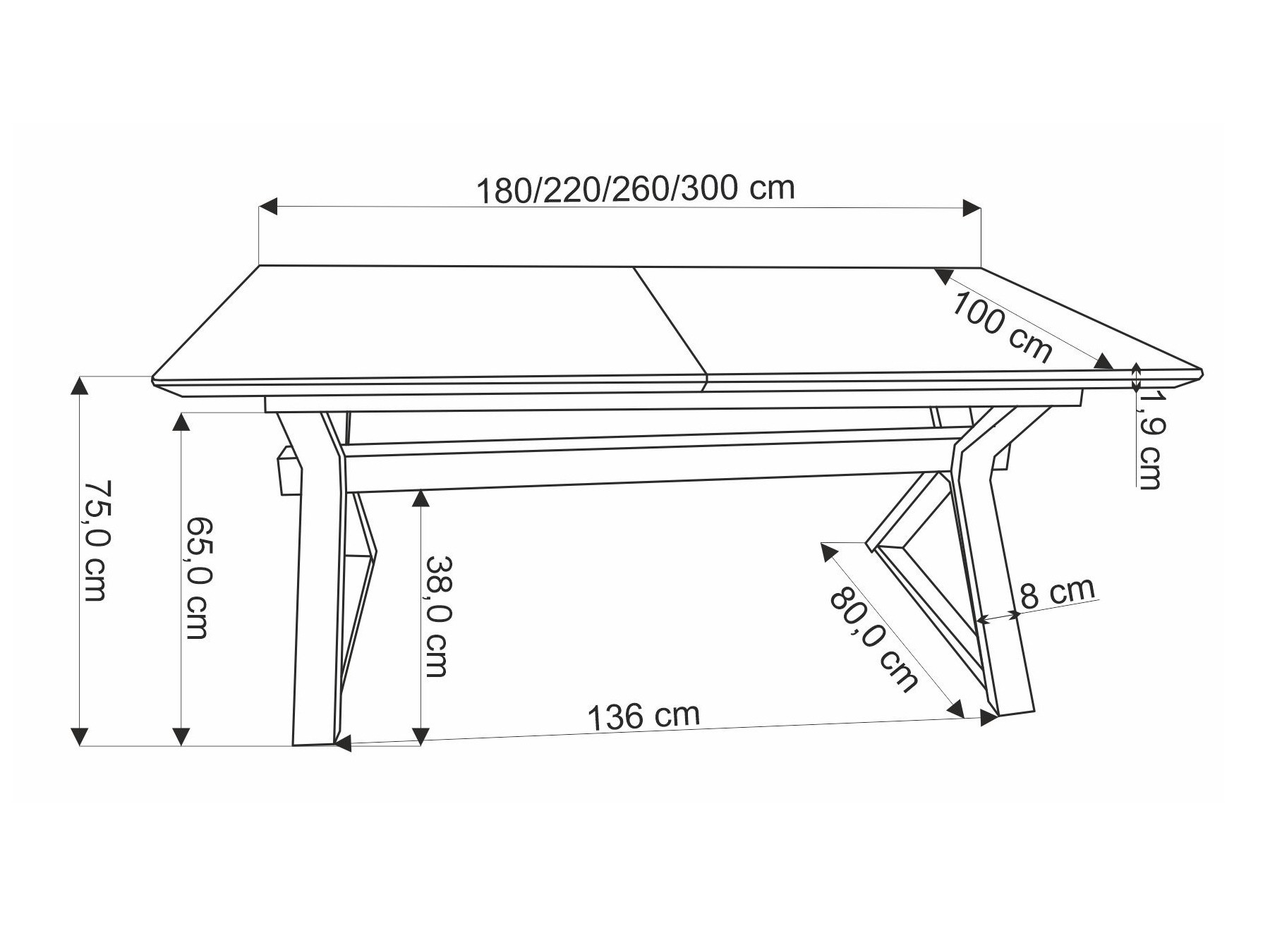 Маса Houston 2065