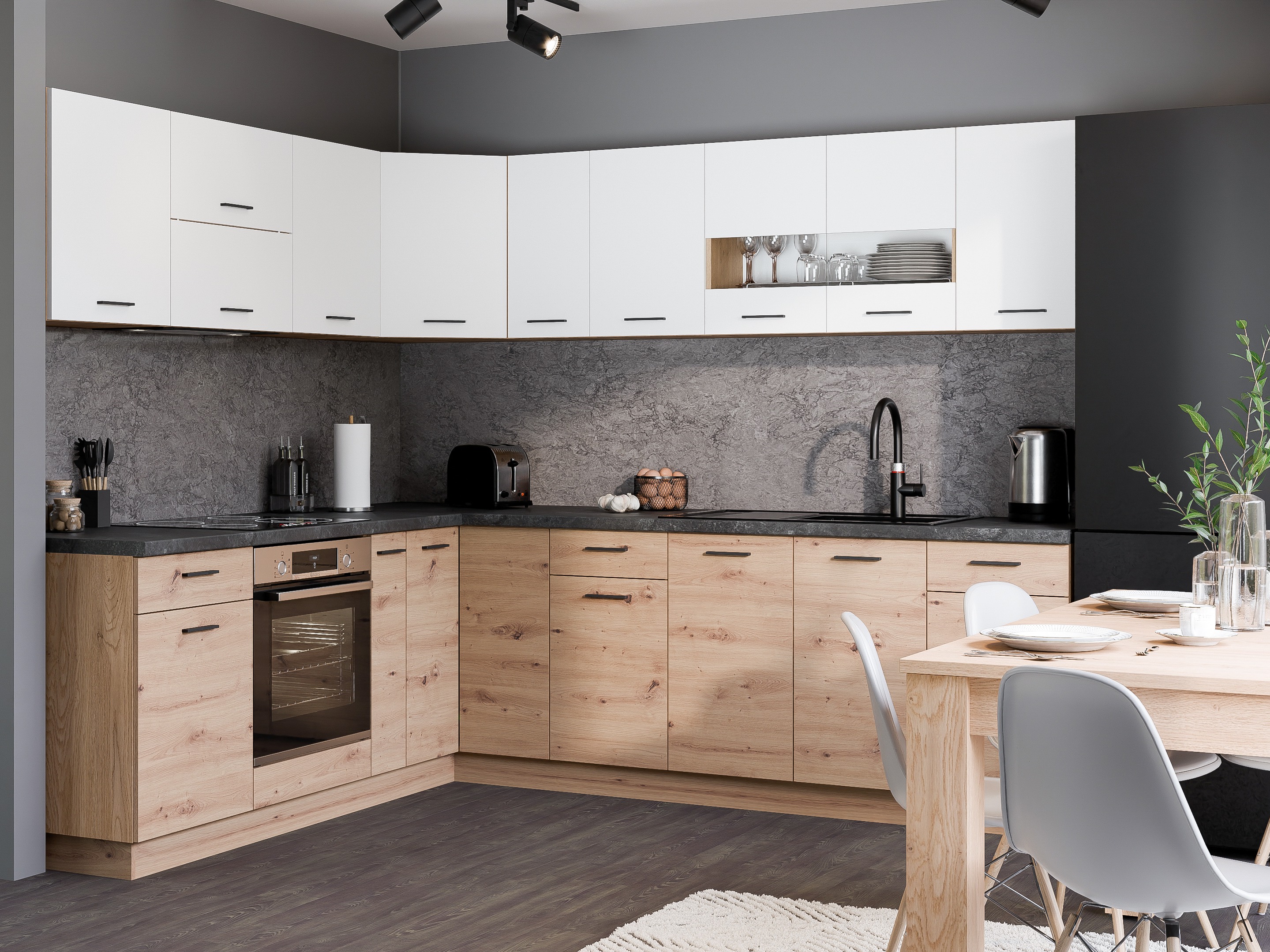 Модулен окачен ъглов шкаф Ati 164