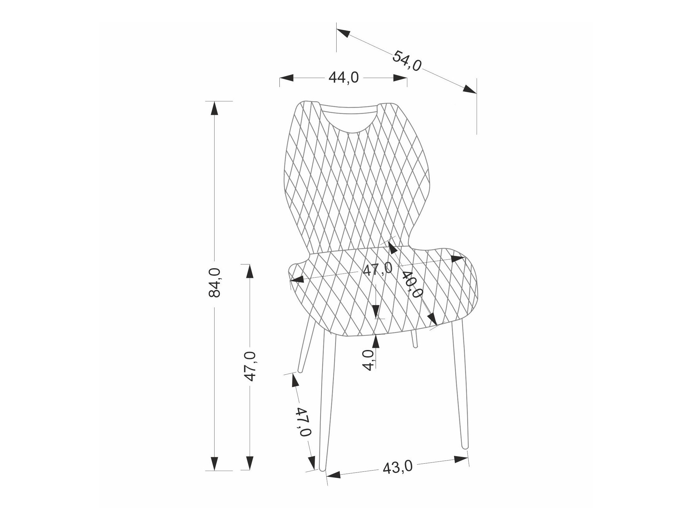 Стол Houston 2069 (Черен)