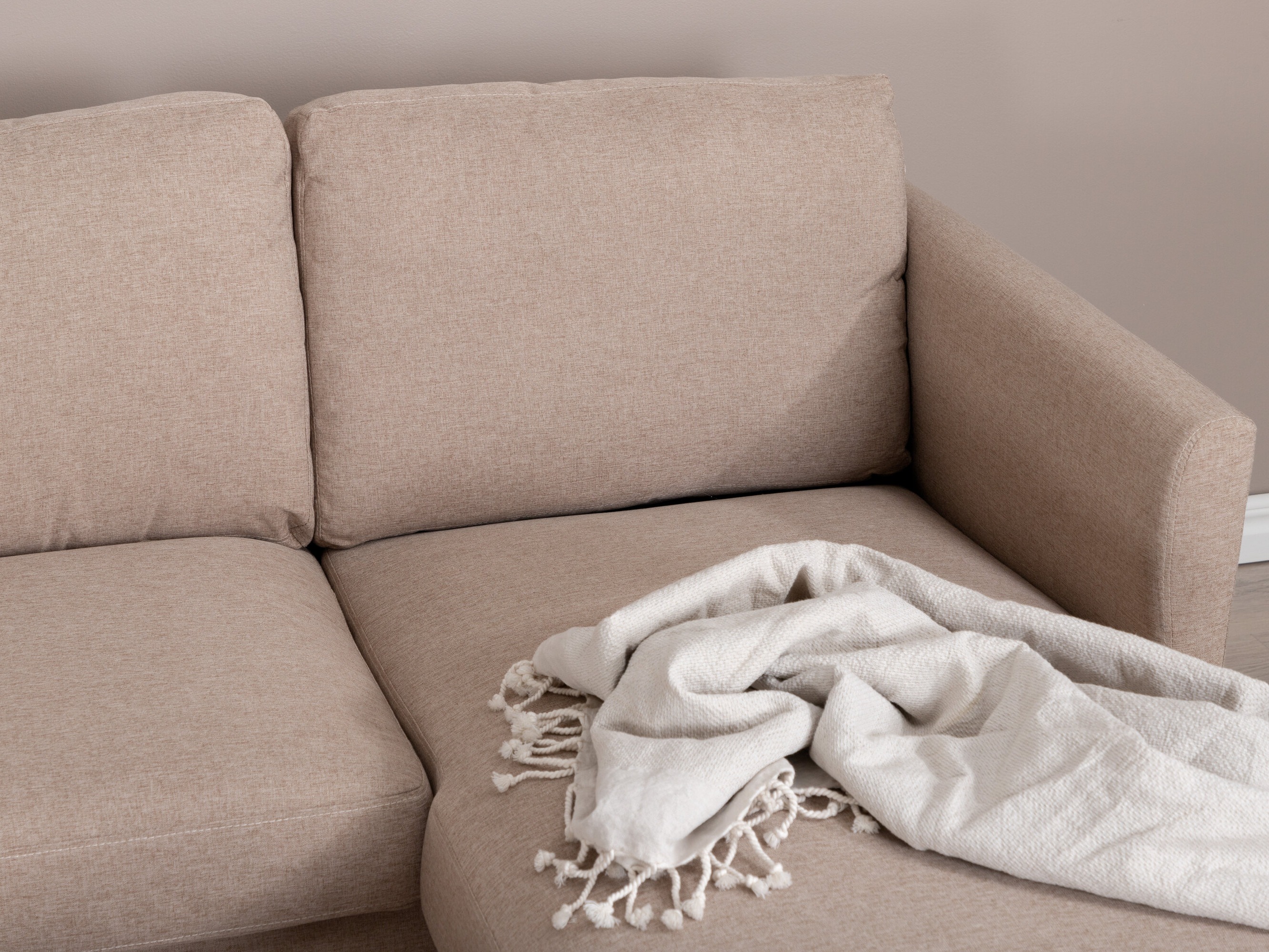 Ъглов диван Fercame 102 (Кафяв + Черен)