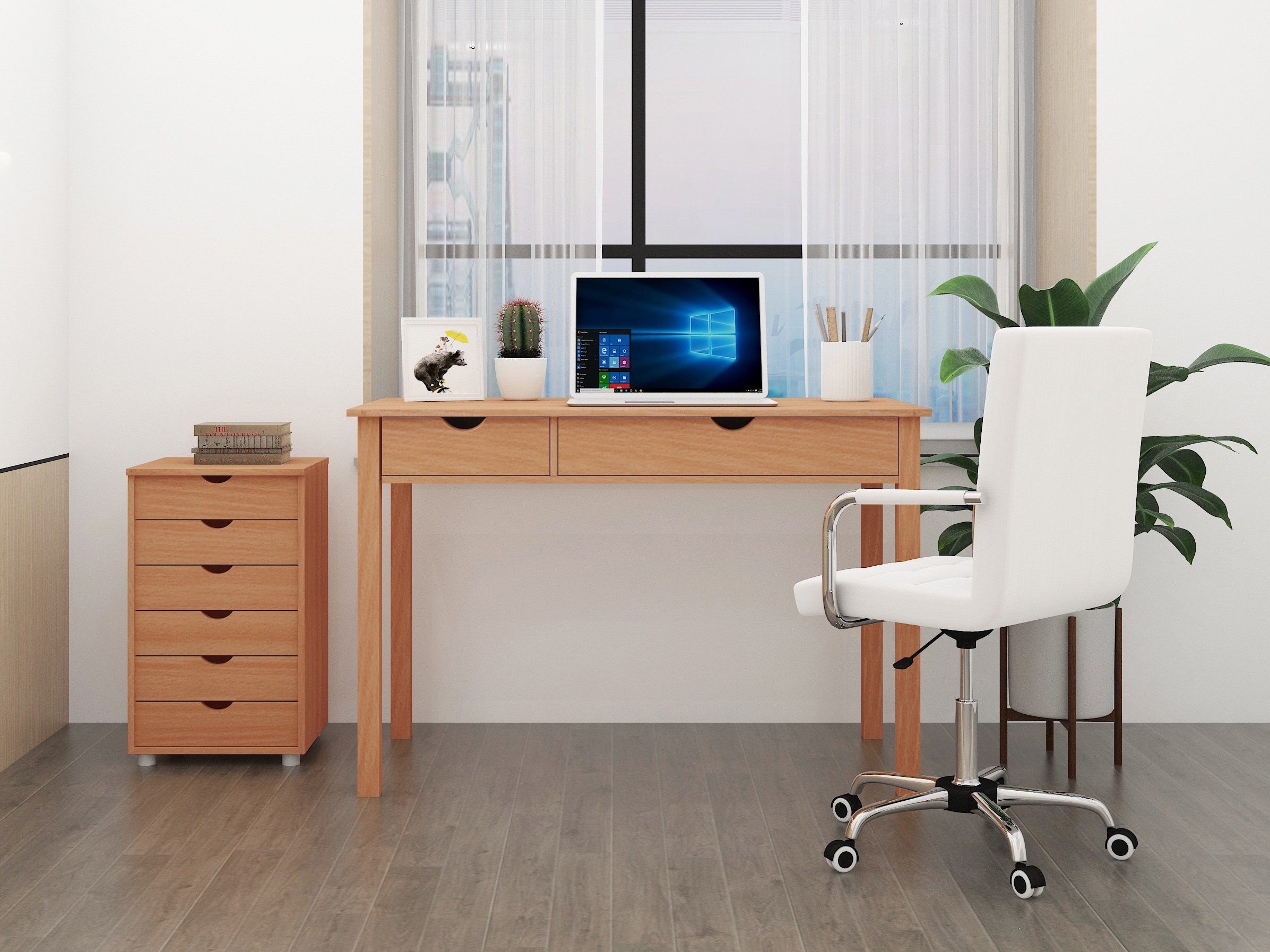 Офис бюро Denton 136 (Ярък дърво)