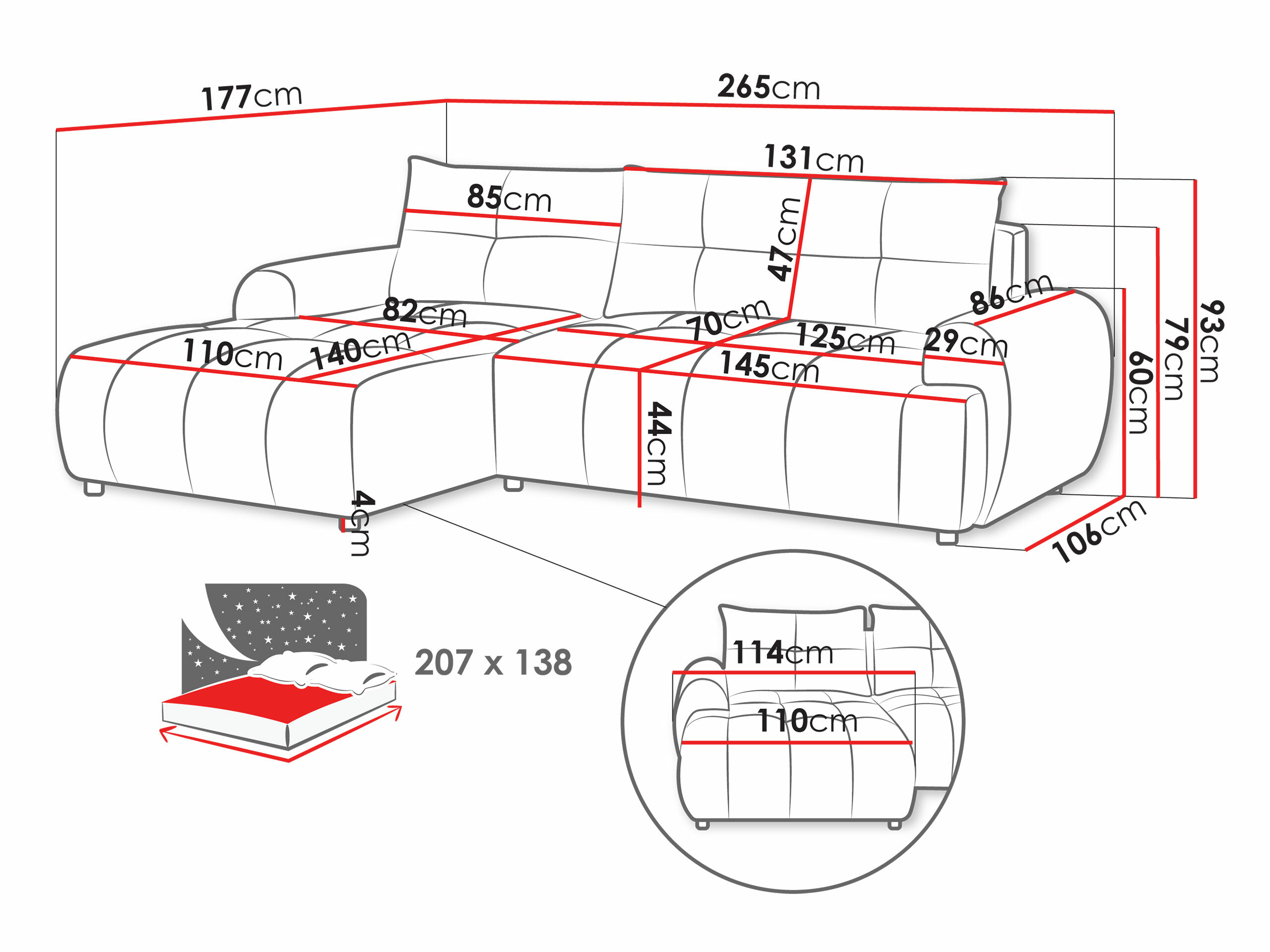 Ъглов диван TrendyNest Corvella (Velo 623)