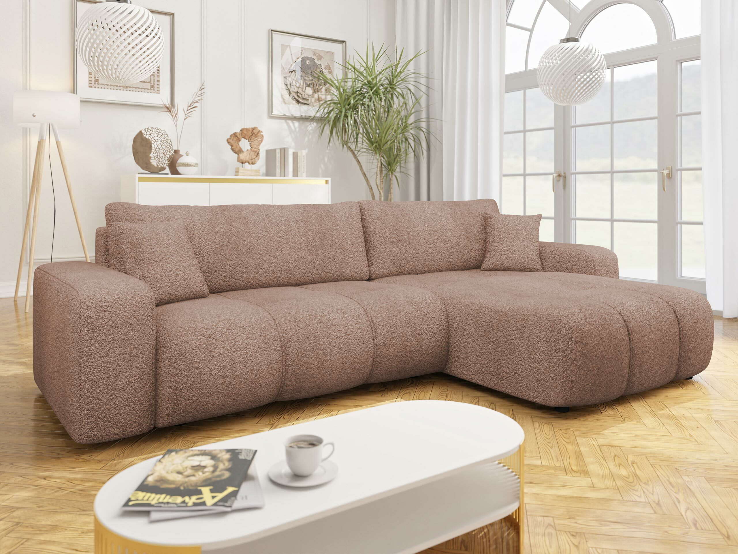 Ъглов диван Comfivo Laurus I (Coral 45)