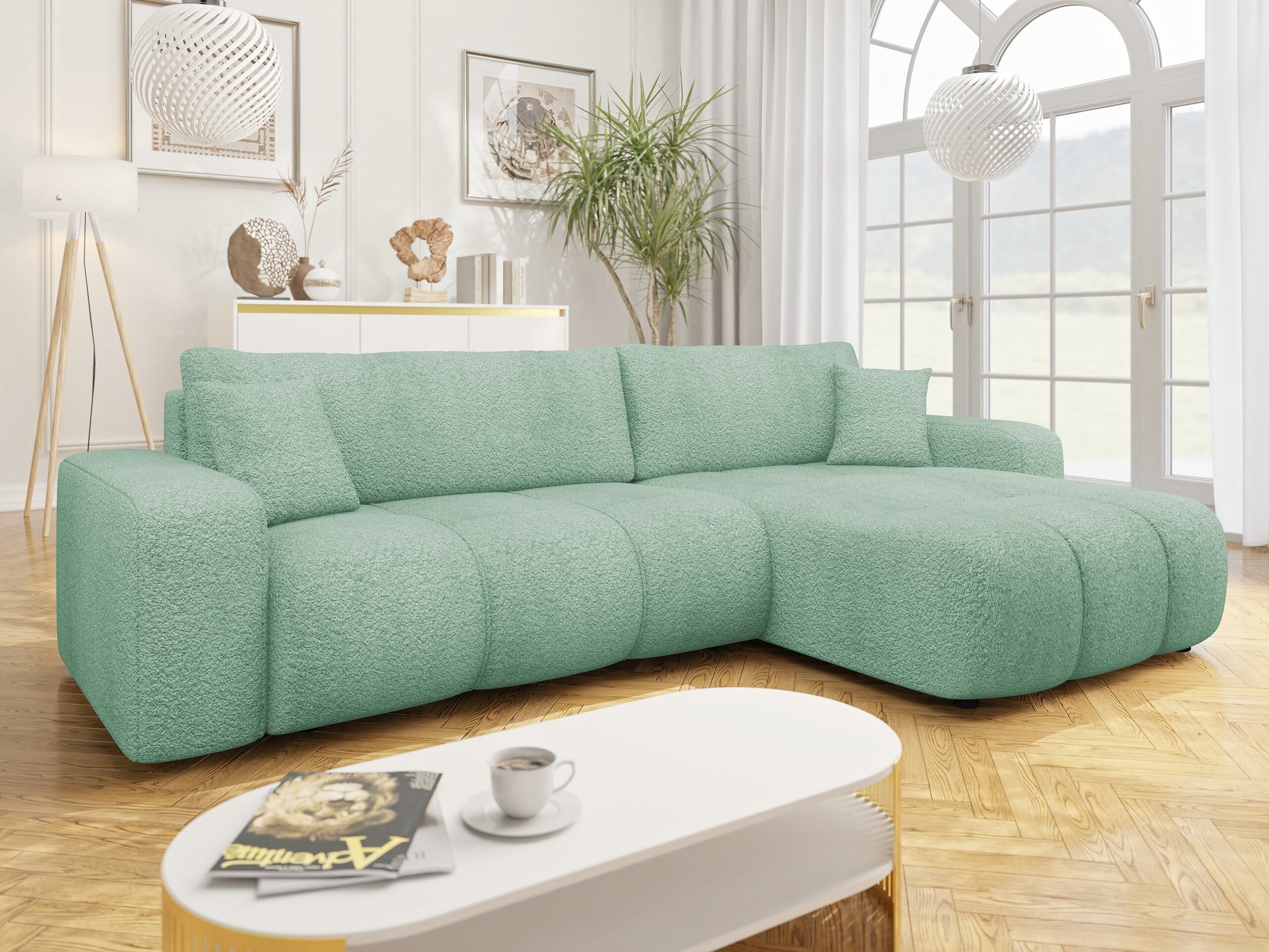 Ъглов диван Comfivo Laurus I (Coral 55)