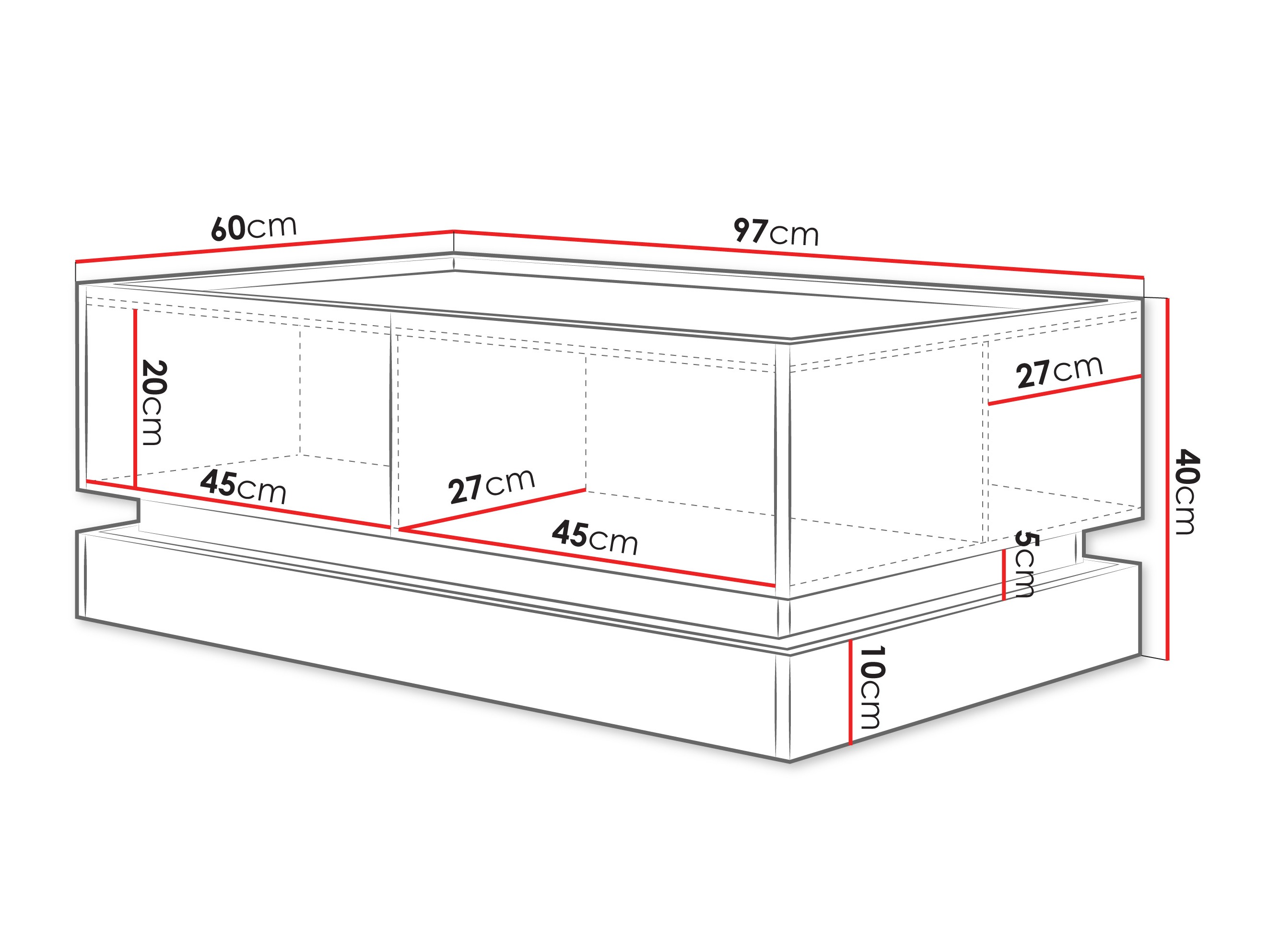 Масичка за кафе Comfivo Tilia (Черен + Дъб)