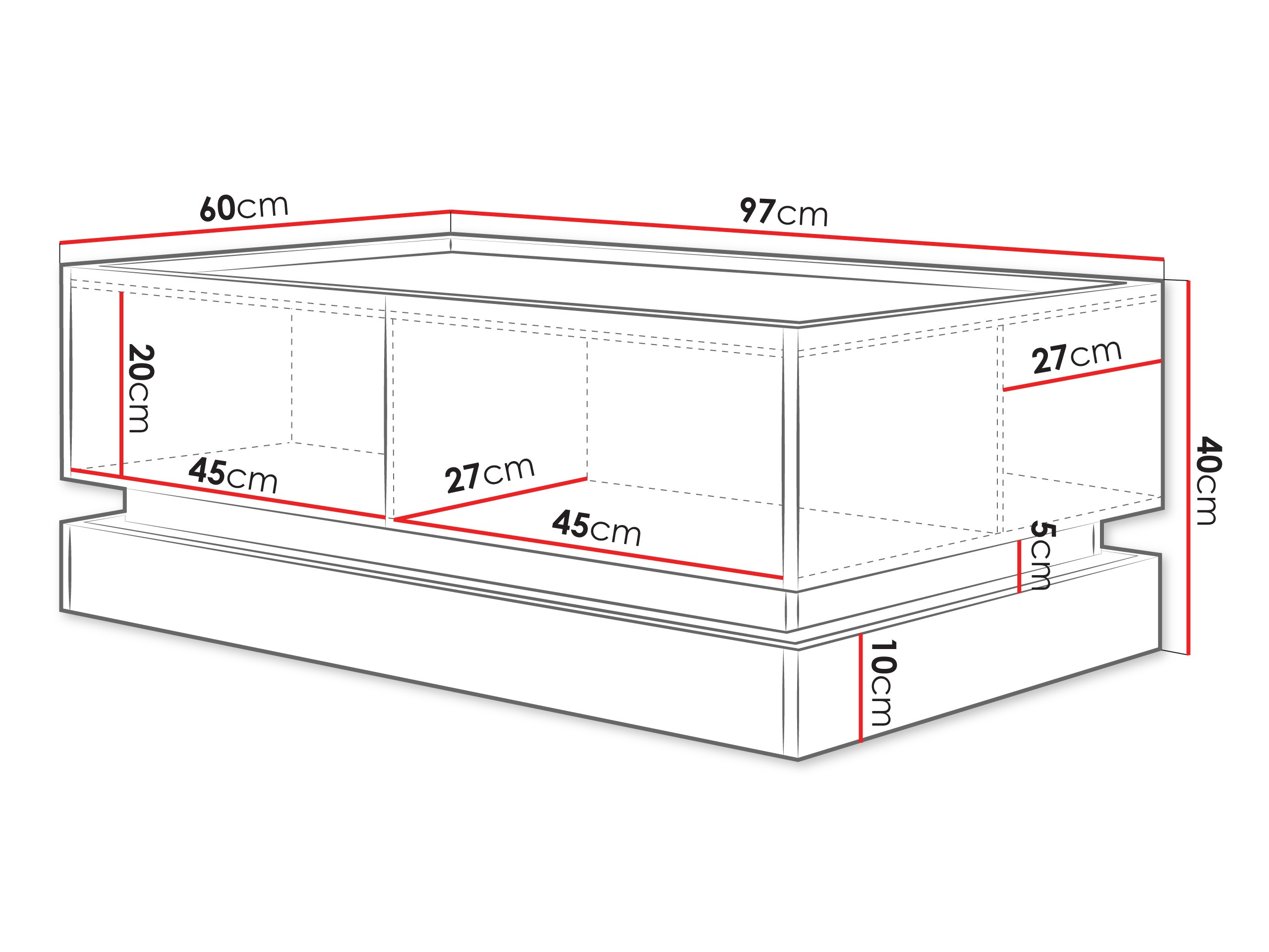 Масичка за кафе Comfivo Tilia (Светлокафяво + Дъб)