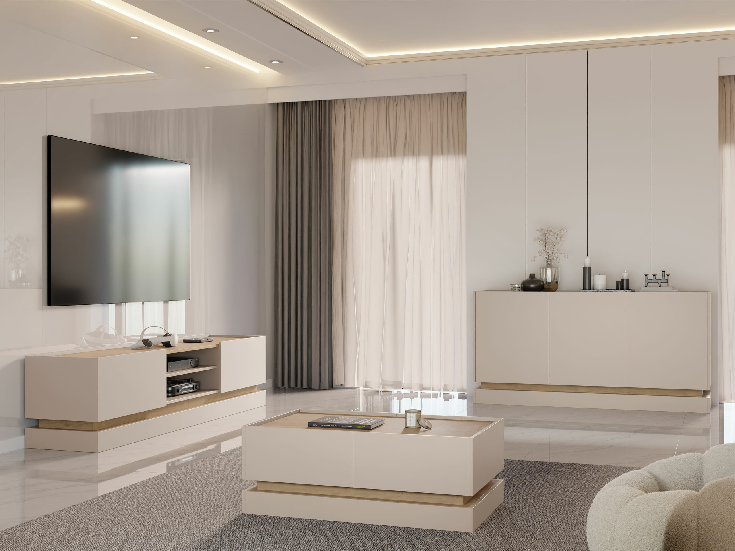 Шкаф Comfivo Tilia I (Кашмир + Дъб)