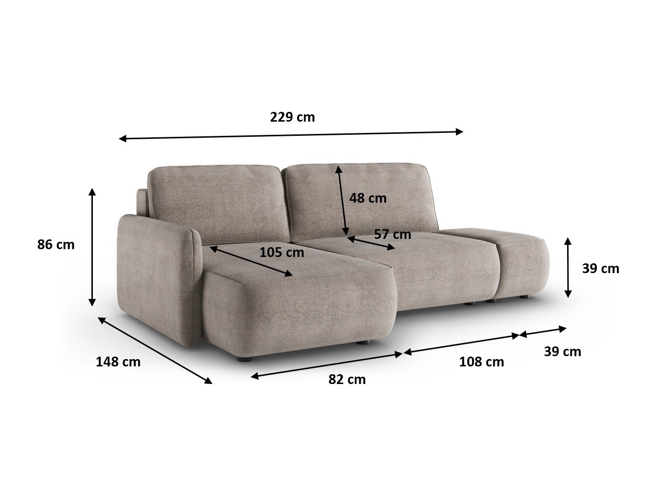 Ъглов диван Franklin 189 (Curio 09)