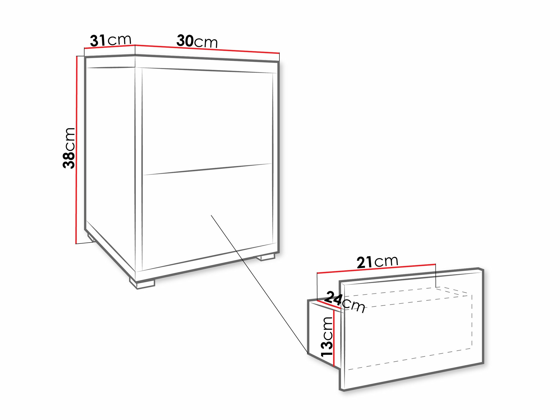 Нощно шкафче Comfivo Fersoe 106 (Бял)