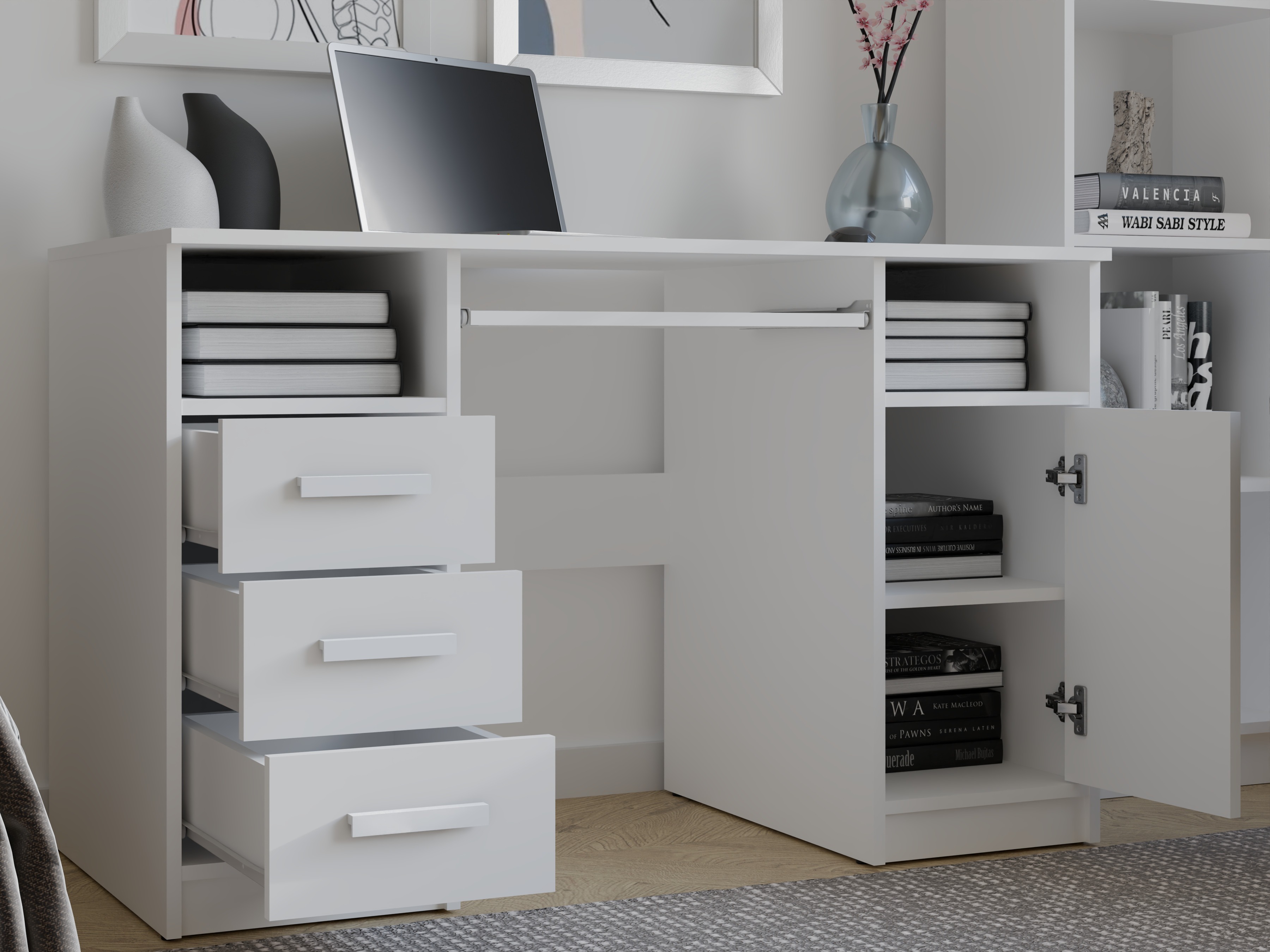 Офис бюро Mandeville 330 (Бял)