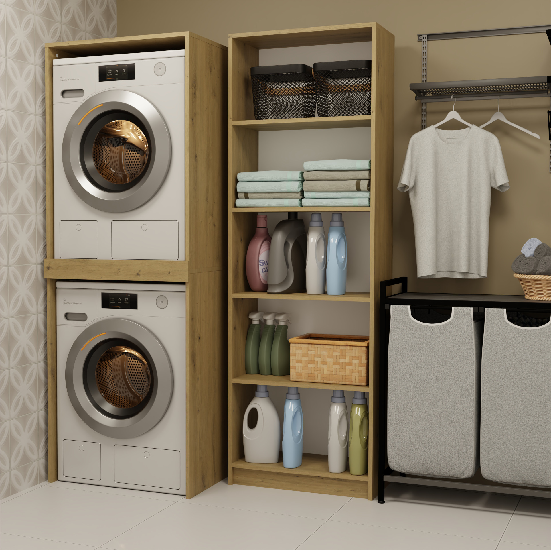 Шкаф за баня Balelbo 108 (Artisan дъб)