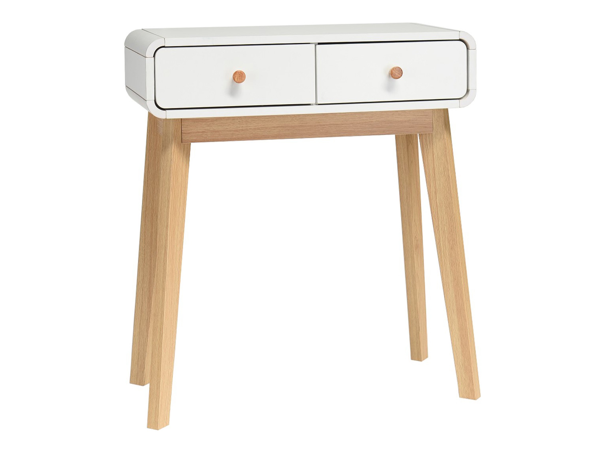 Конзолна маса Elbtena 106 (Бял + Дъб)